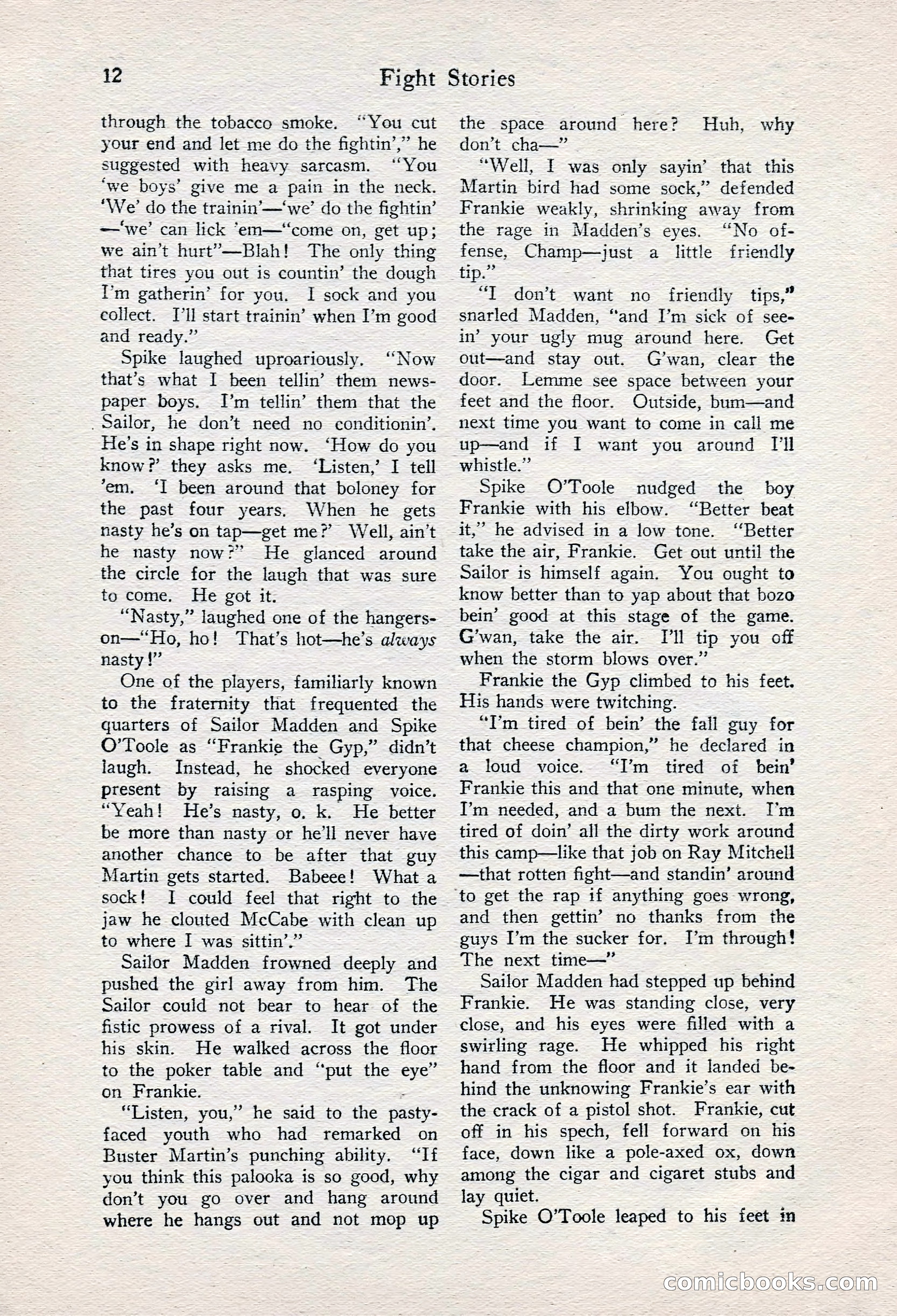 Fight Stories, June 1928 — page 14 of 133