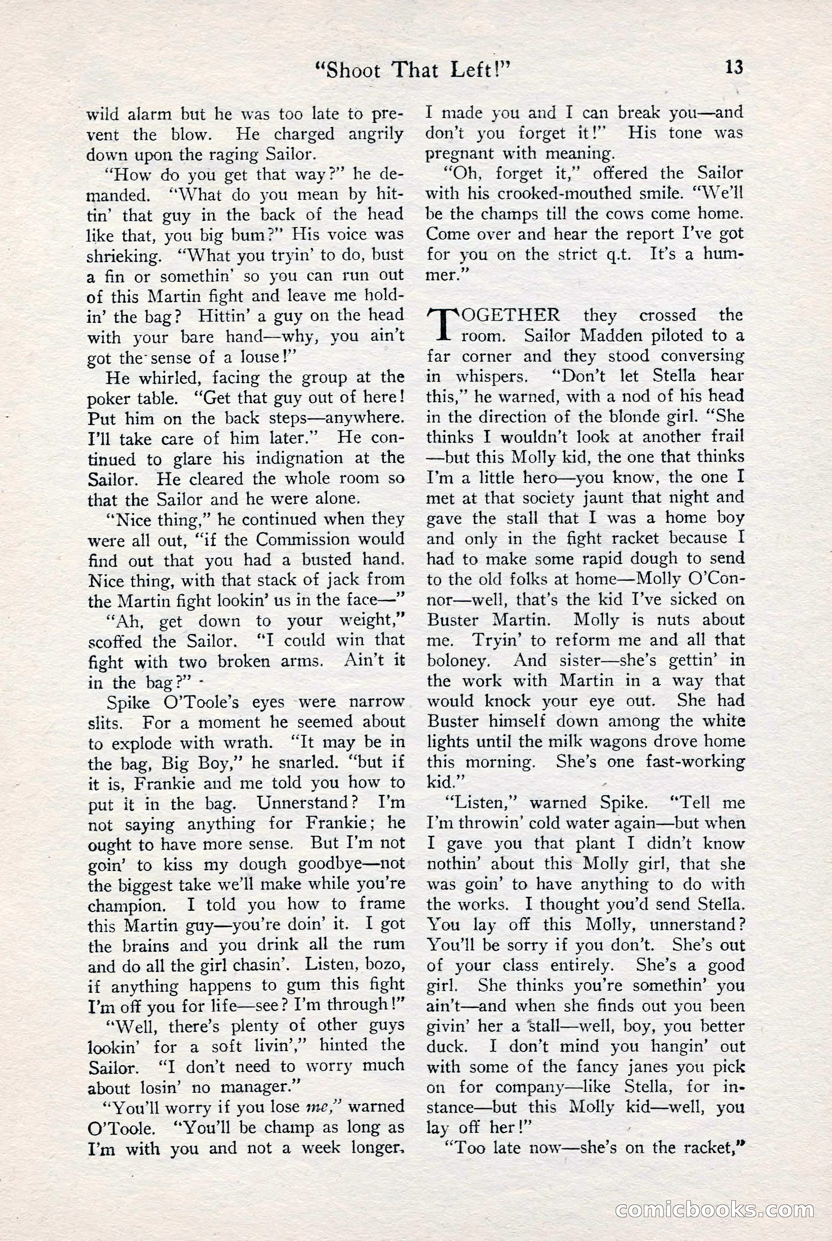 Fight Stories, June 1928 — page 15 of 133
