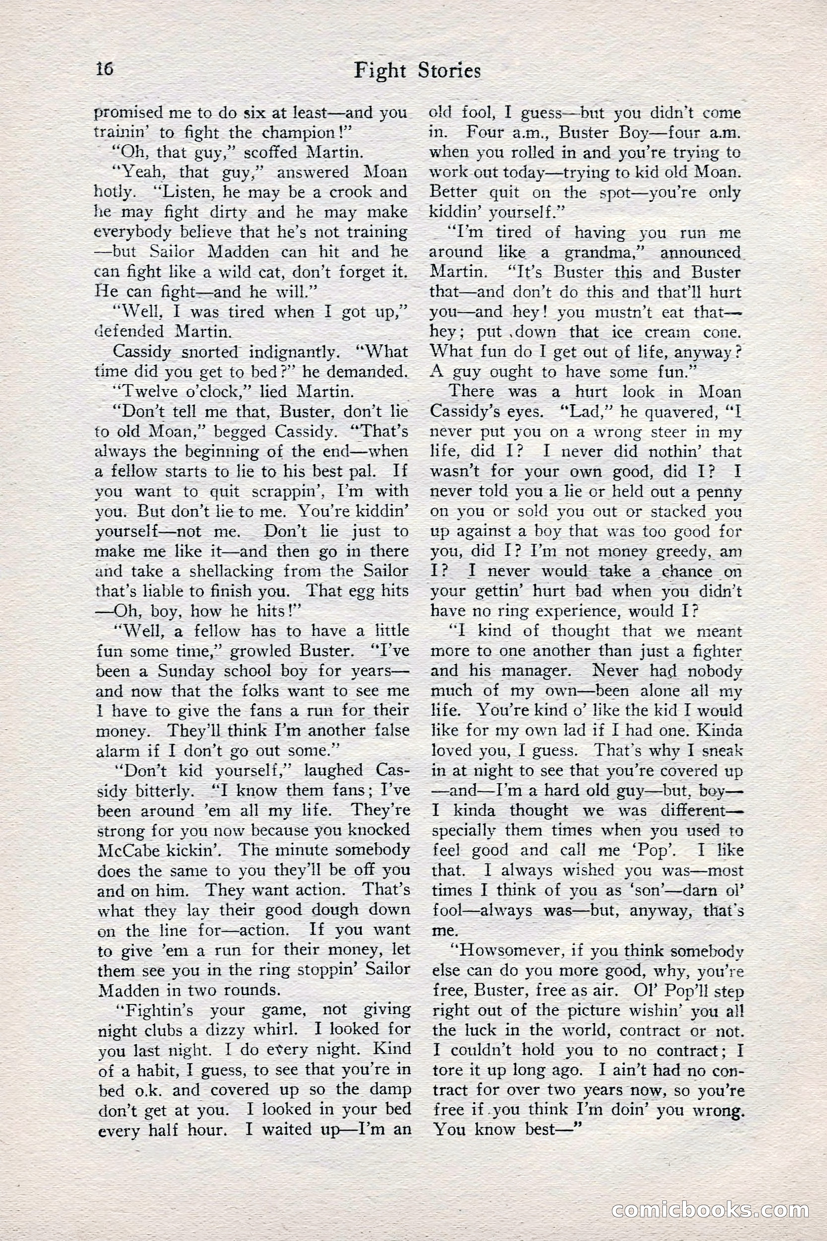 Fight Stories, June 1928 — page 18 of 133