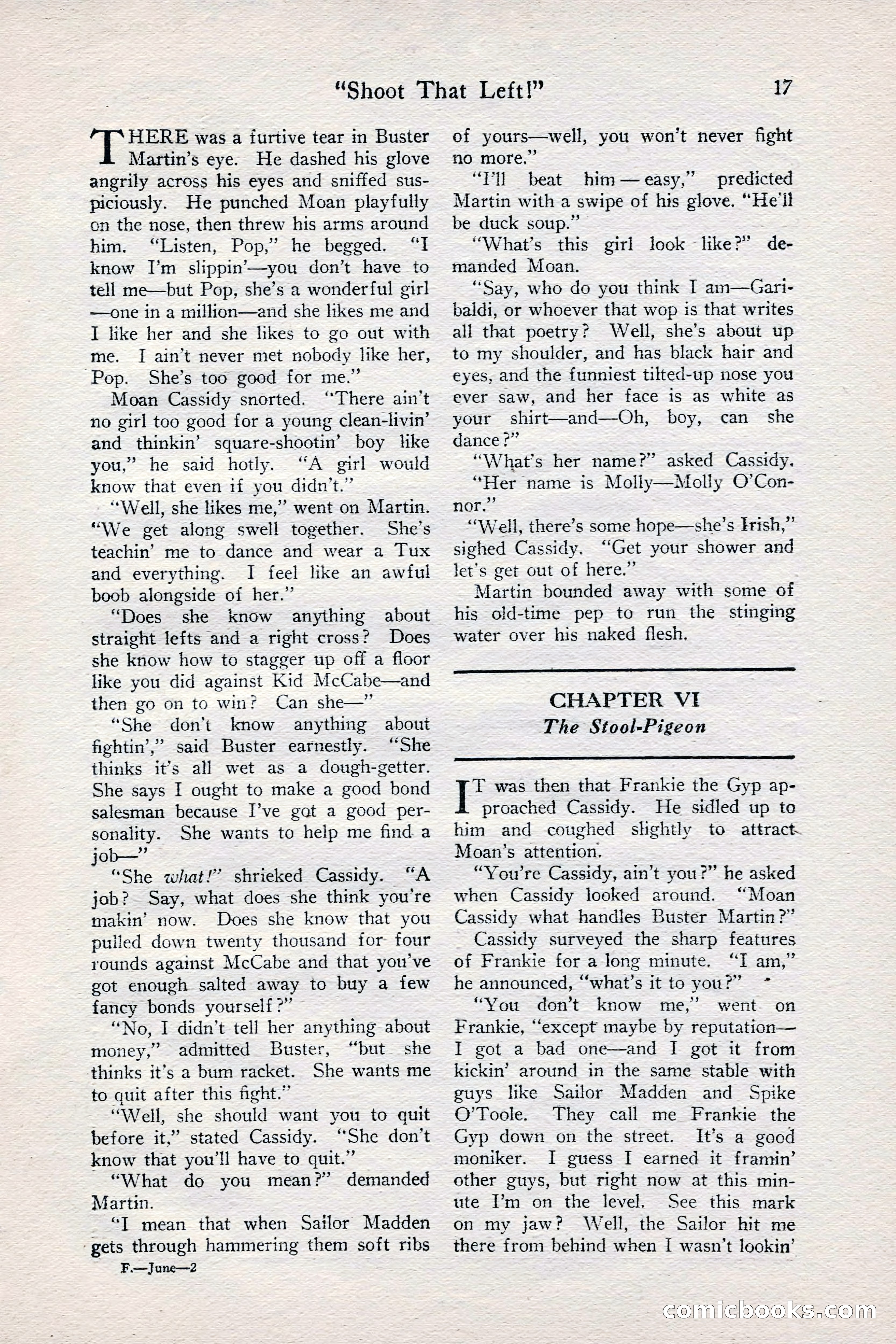 Fight Stories, June 1928 — page 19 of 133