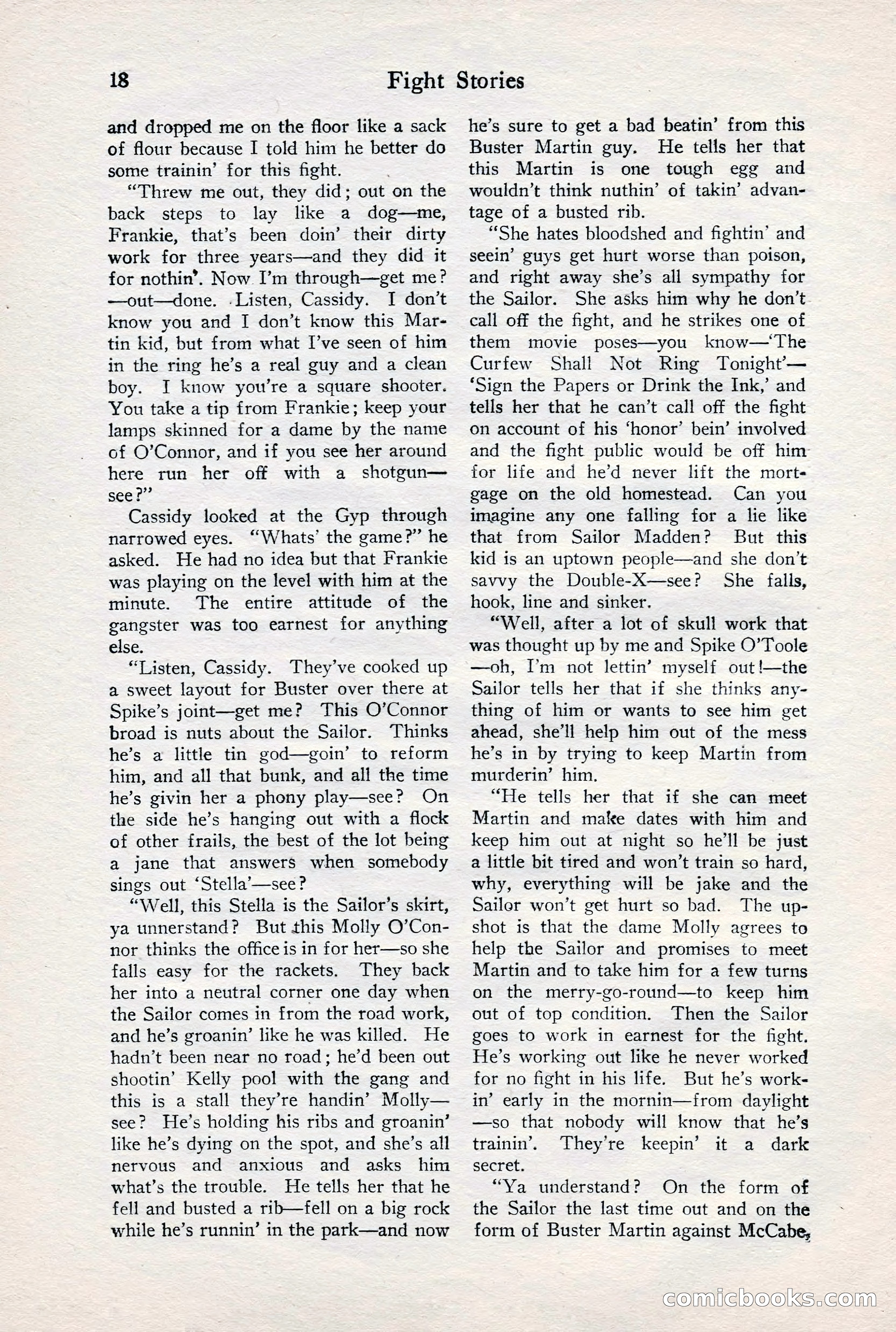 Fight Stories, June 1928 — page 20 of 133
