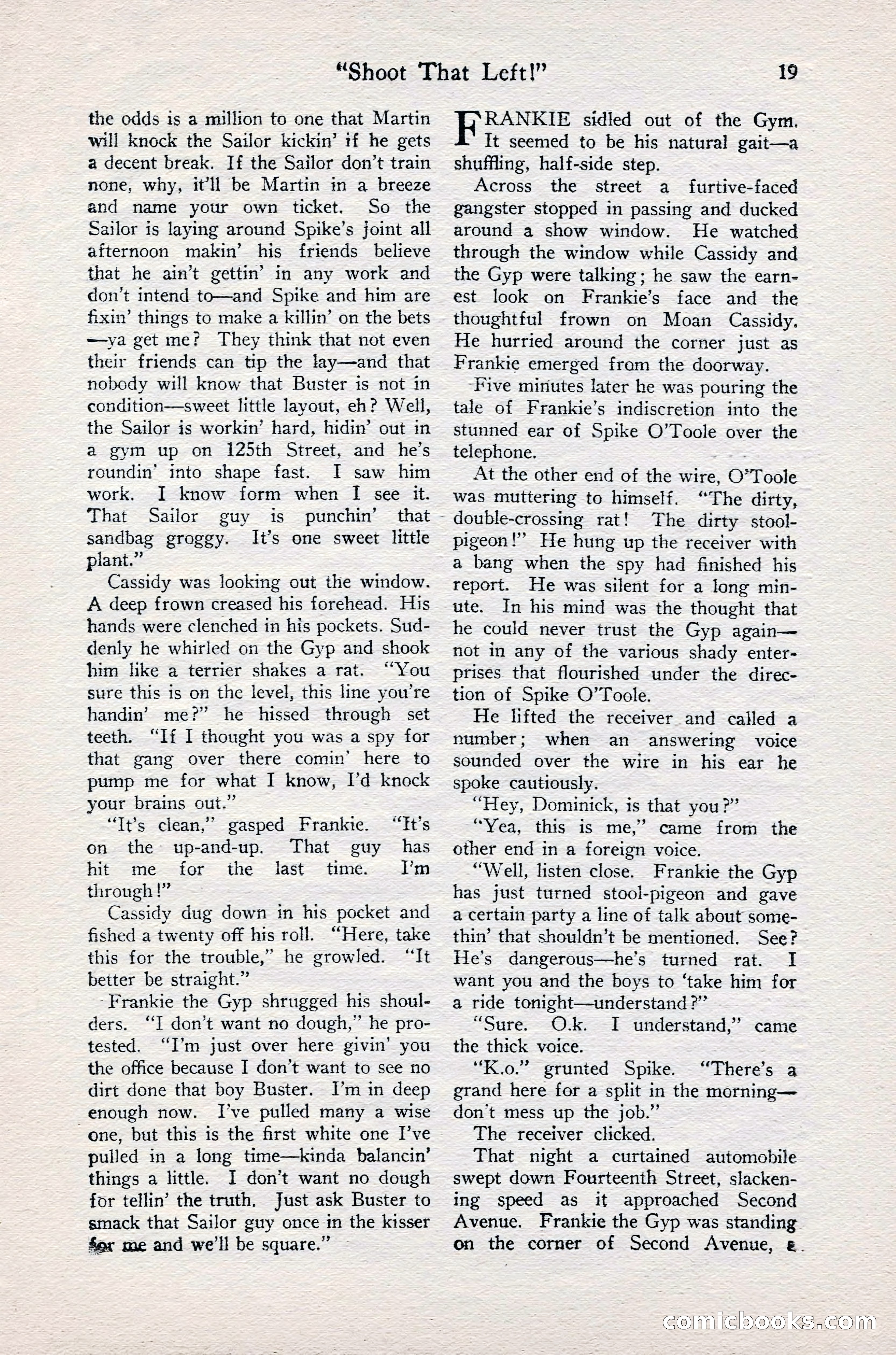 Fight Stories, June 1928 — page 21 of 133
