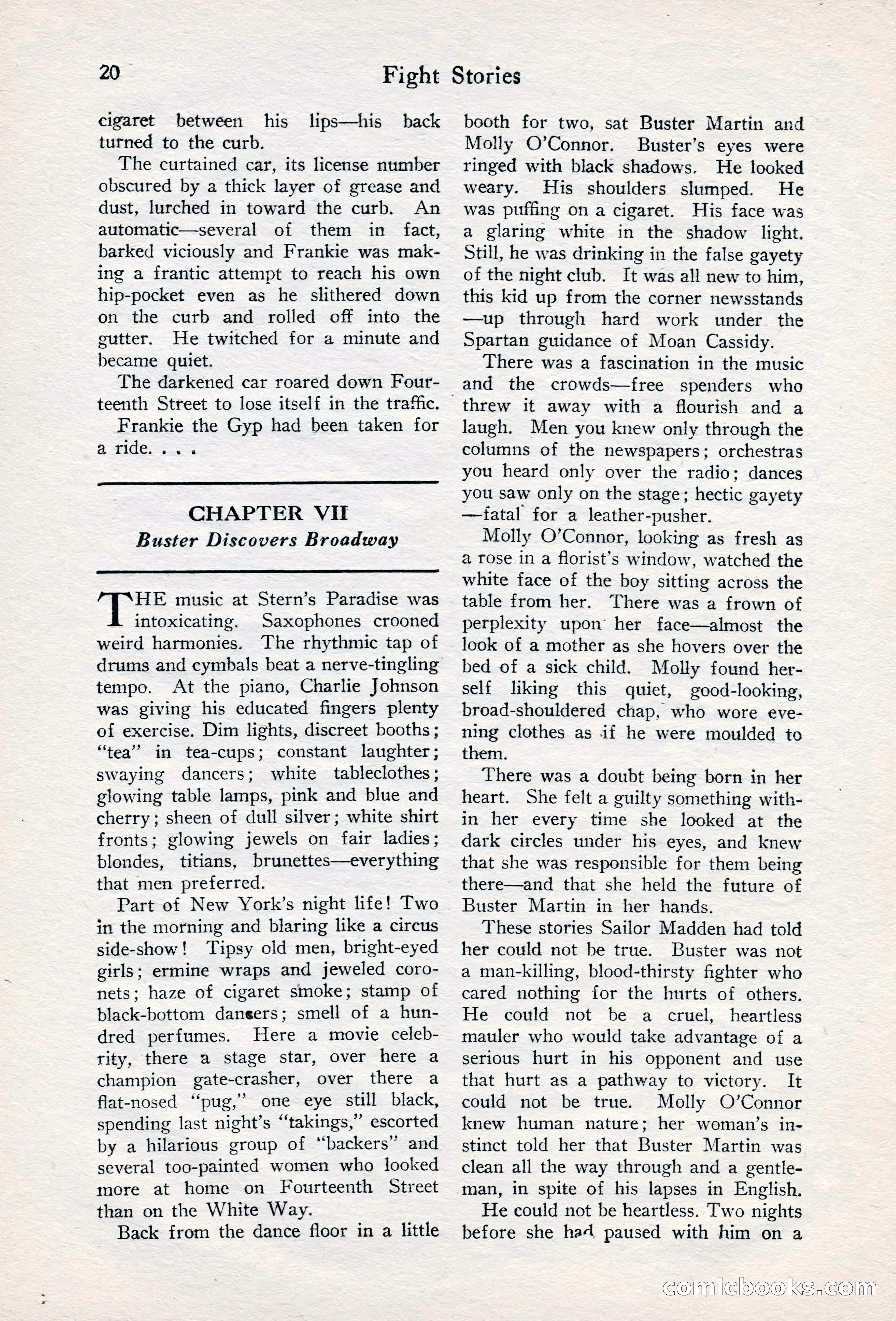 Fight Stories, June 1928 — page 22 of 133