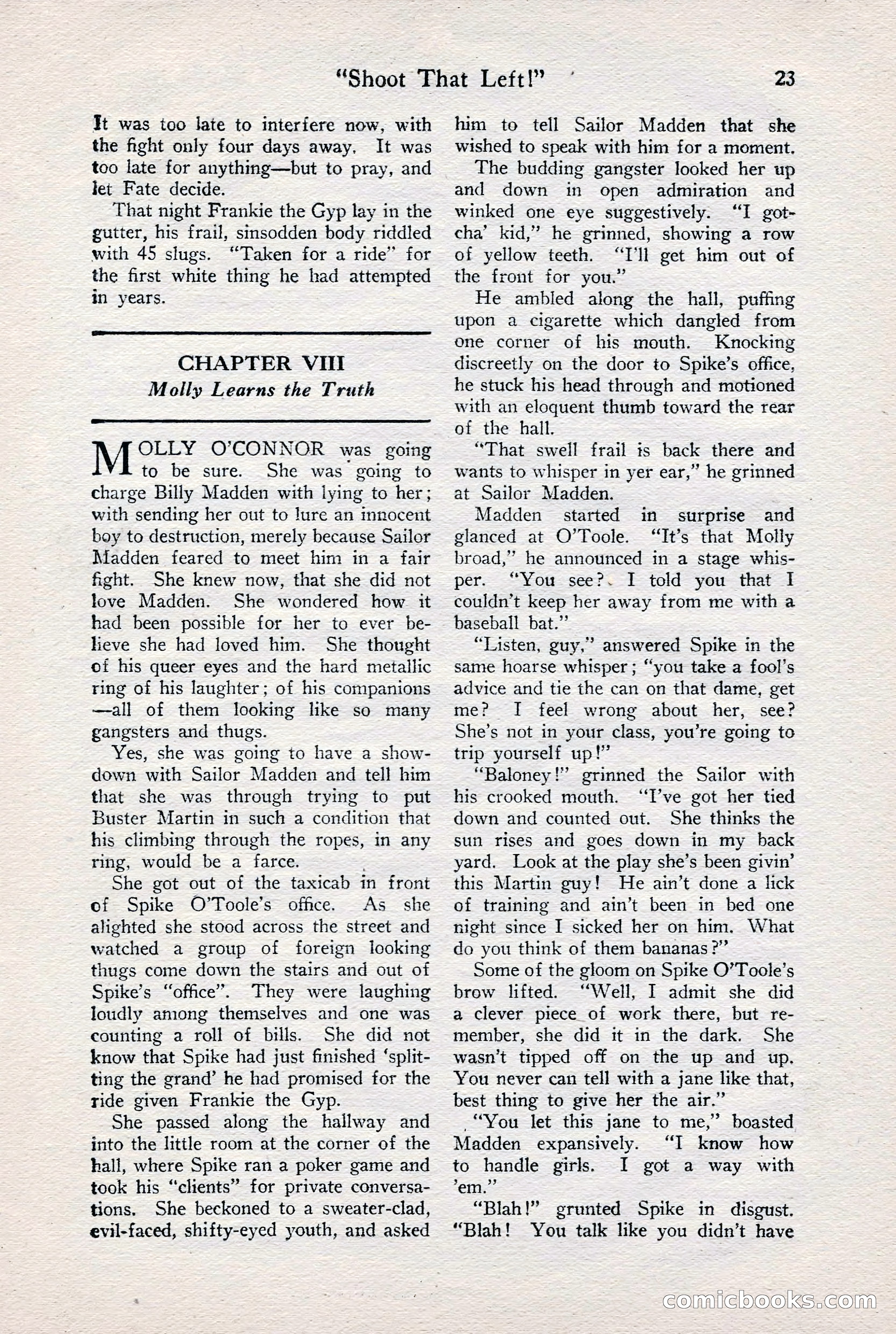 Fight Stories, June 1928 — page 25 of 133