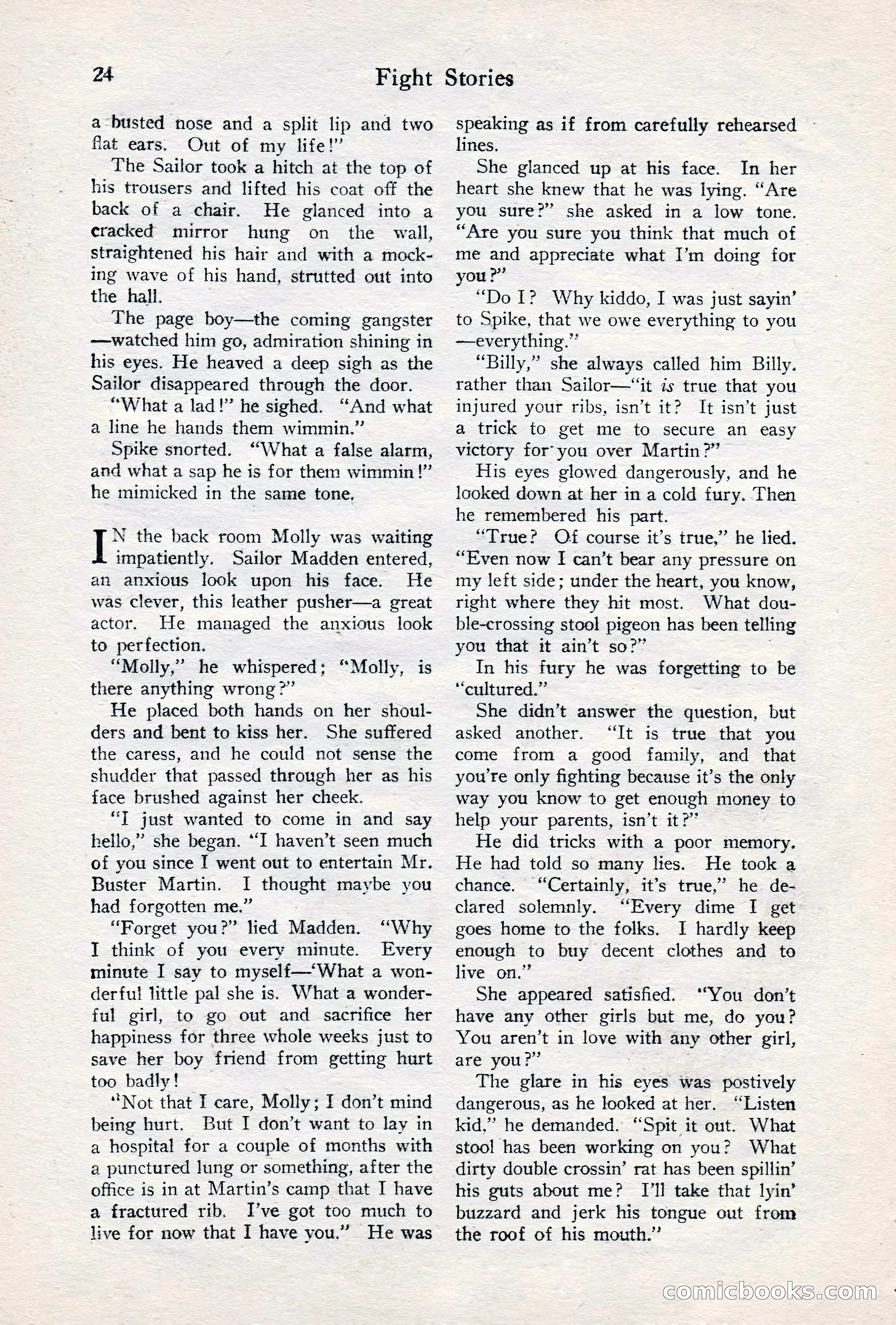 Fight Stories, June 1928 — page 26 of 133