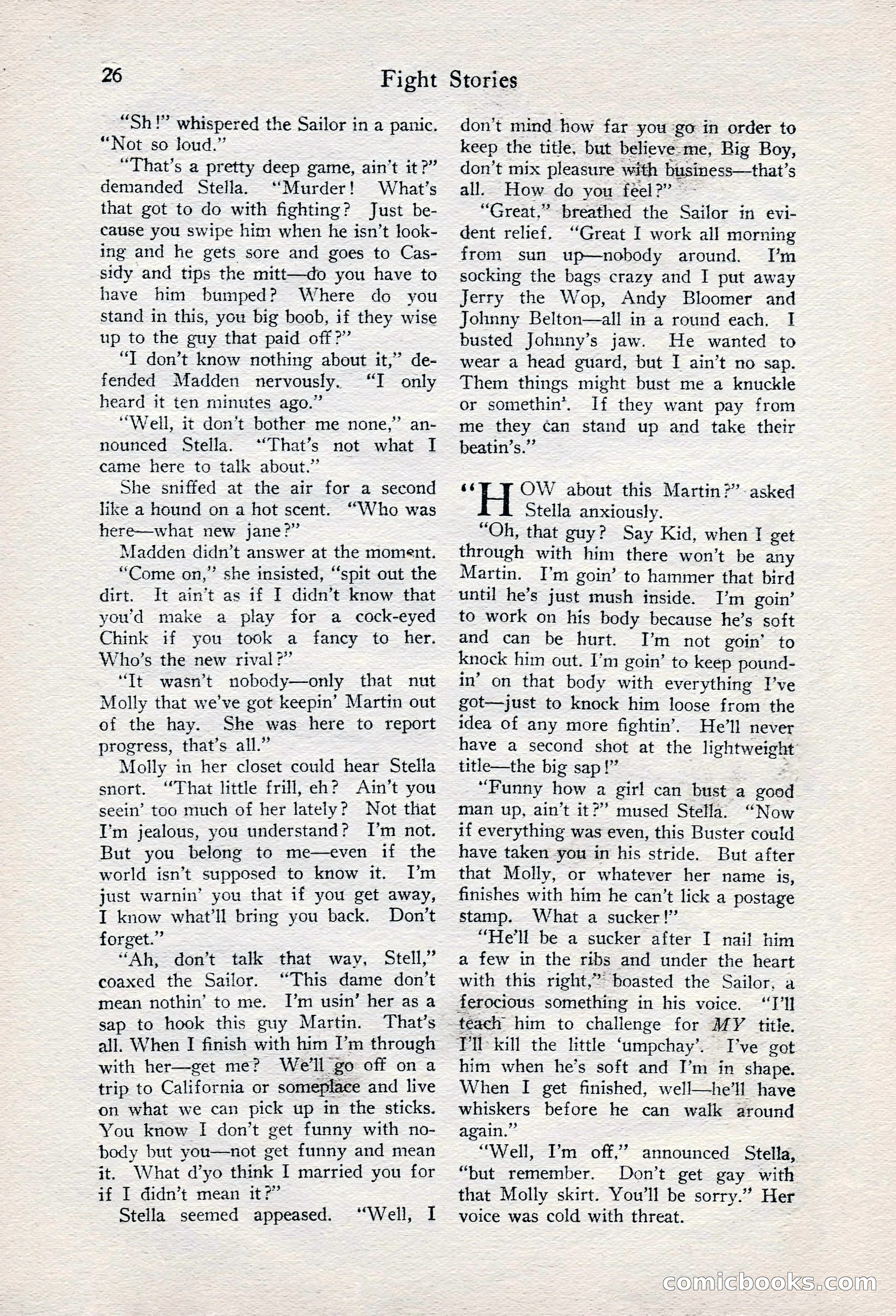 Fight Stories, June 1928 — page 28 of 133