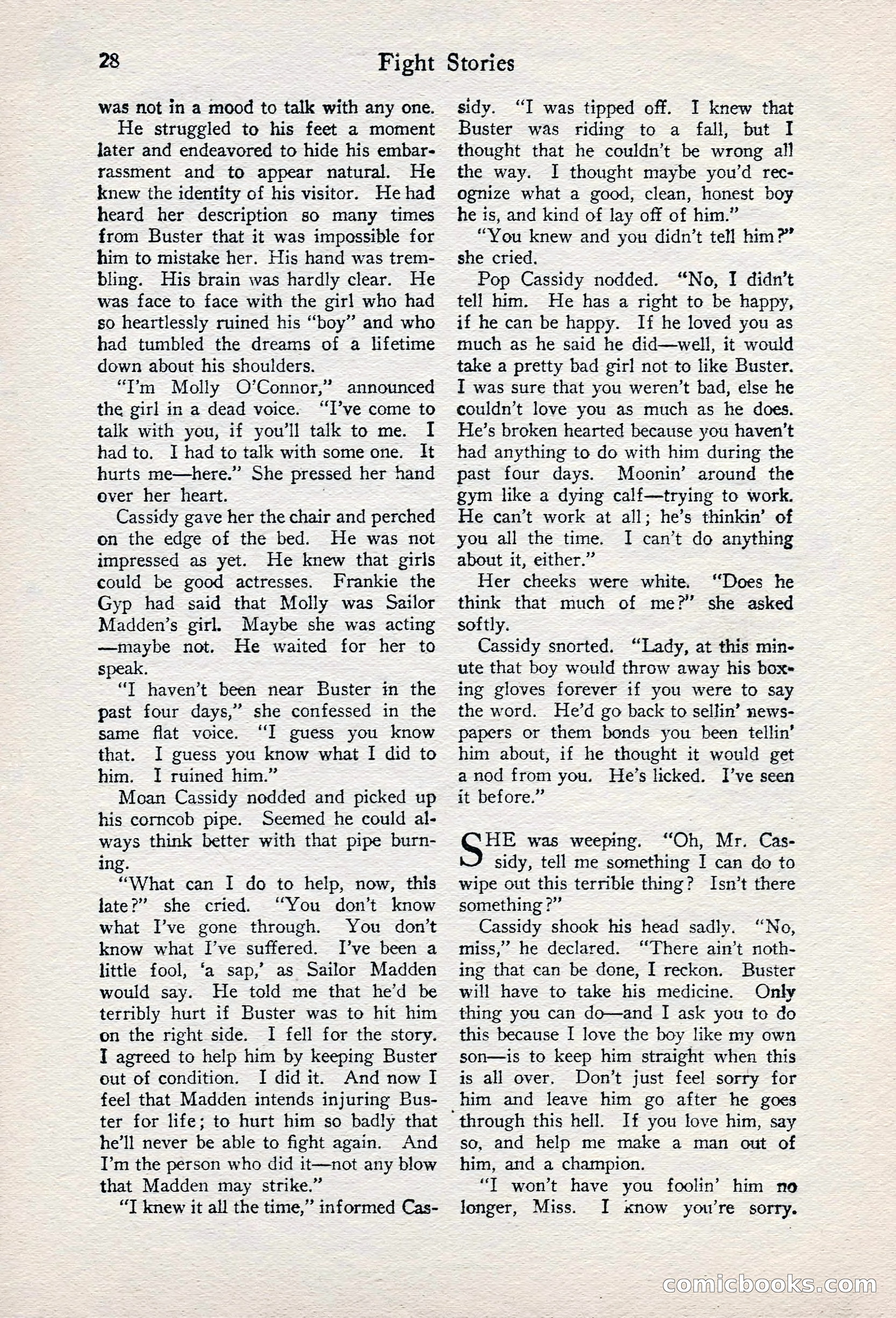 Fight Stories, June 1928 — page 30 of 133