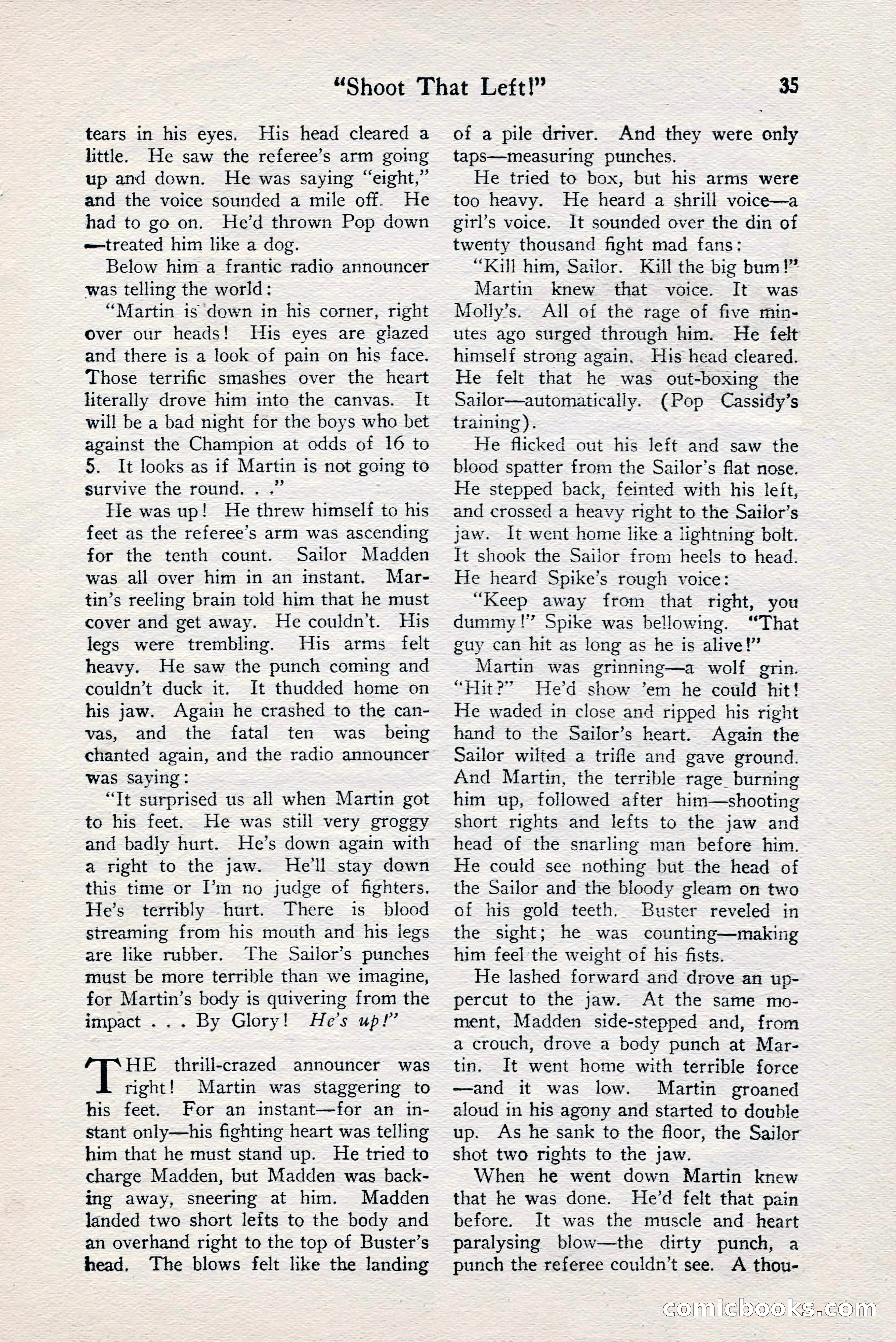 Fight Stories, June 1928 — page 37 of 133