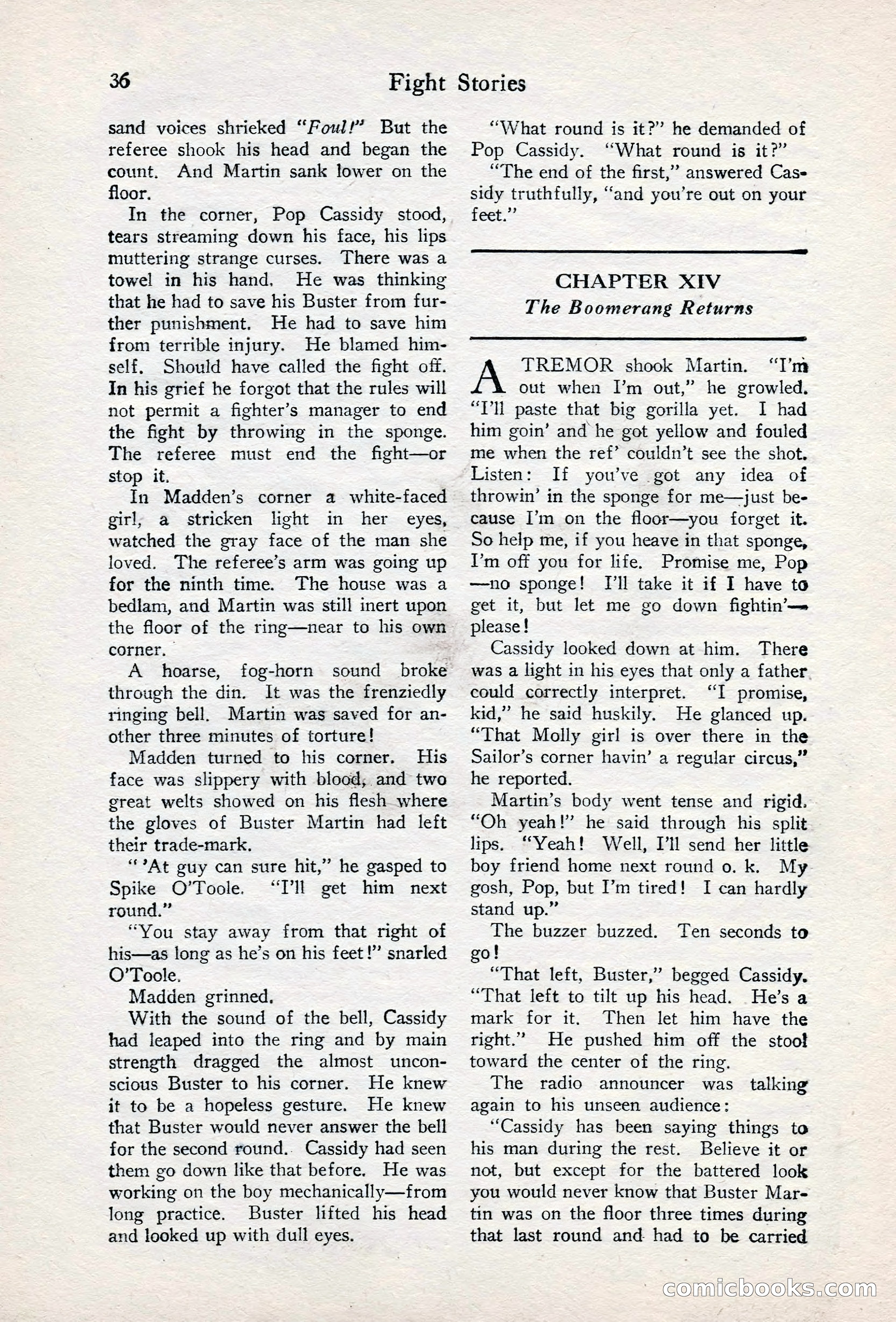 Fight Stories, June 1928 — page 38 of 133