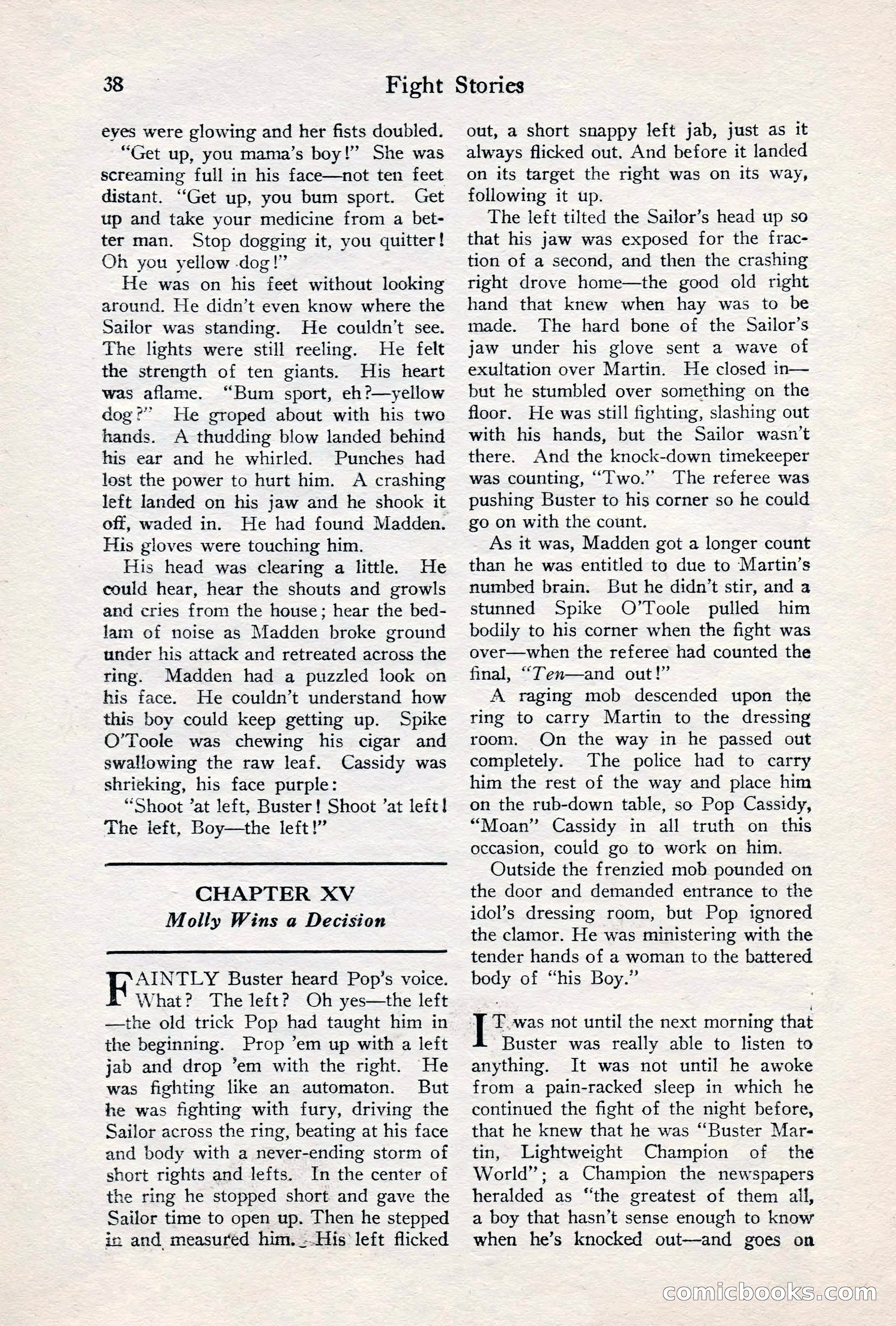 Fight Stories, June 1928 — page 40 of 133