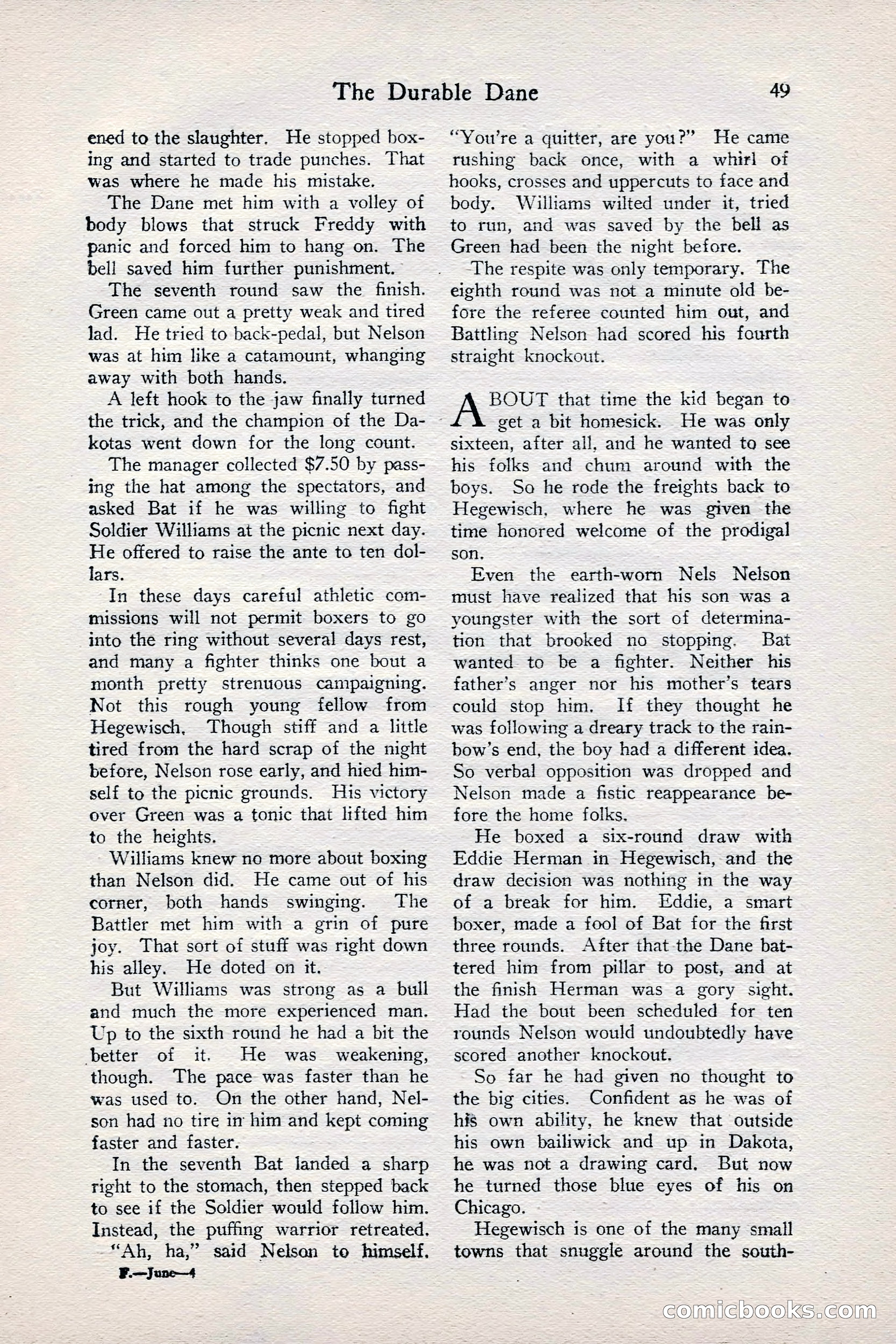 Fight Stories, June 1928 — page 51 of 133