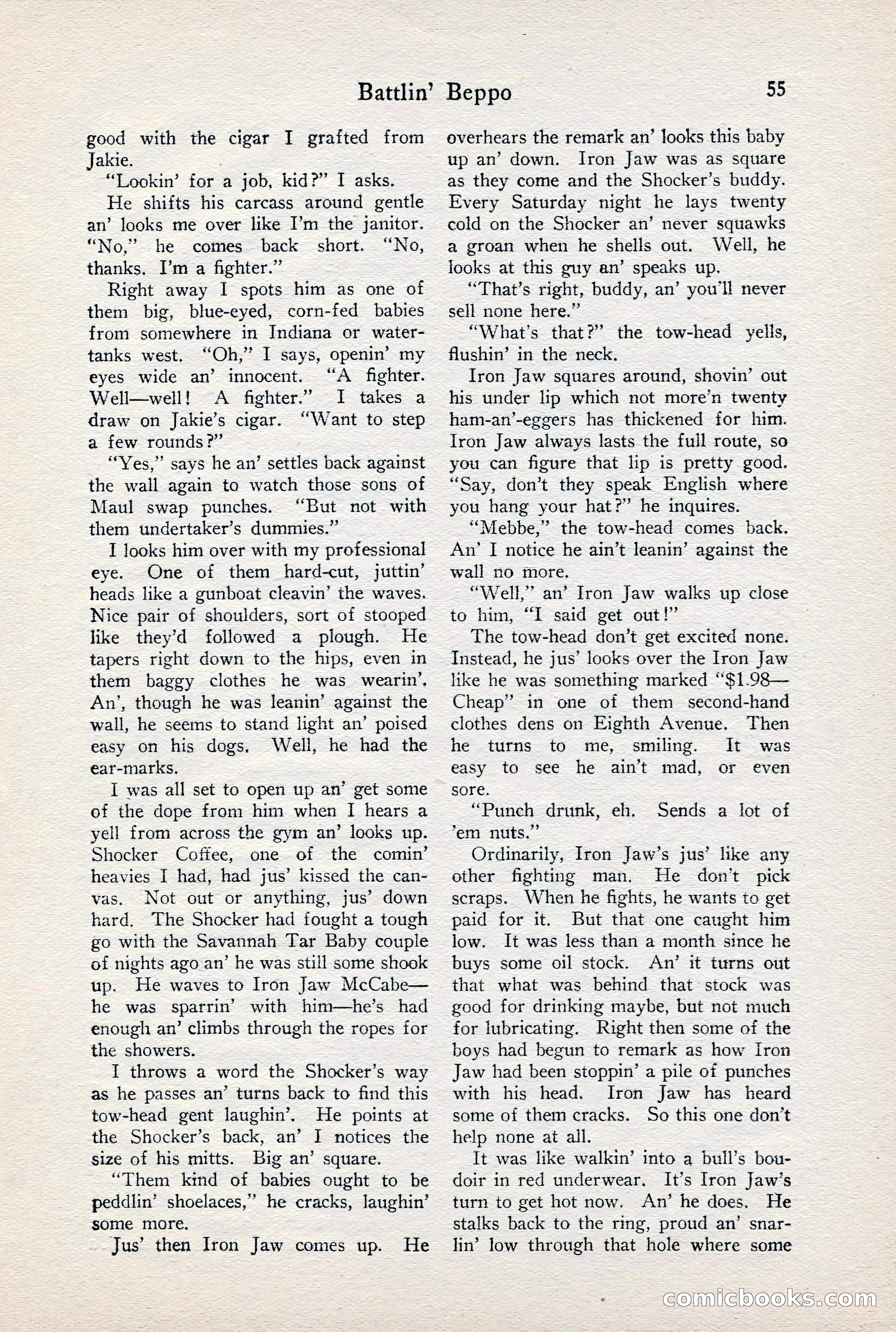 Fight Stories, June 1928 — page 57 of 133