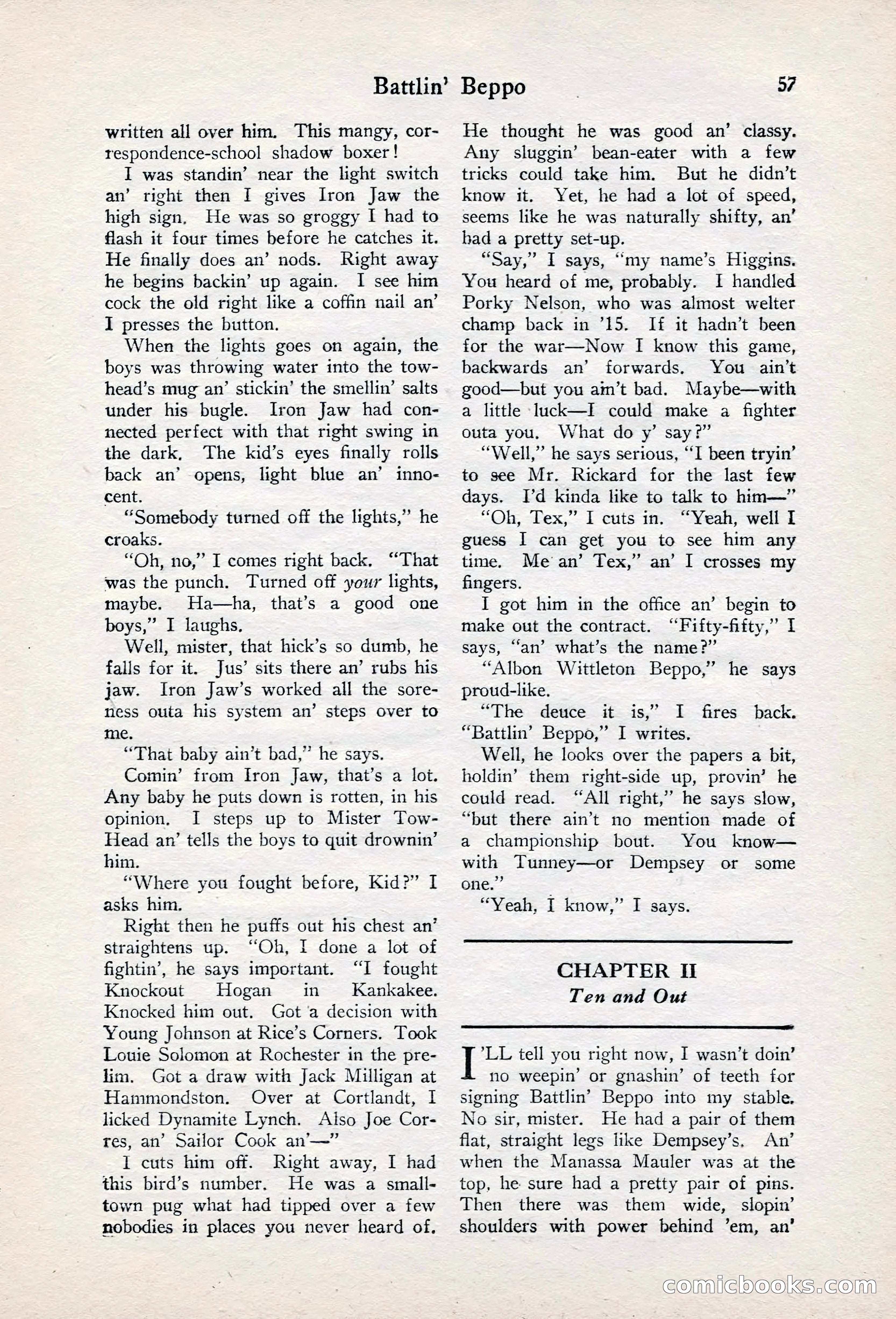 Fight Stories, June 1928 — page 59 of 133
