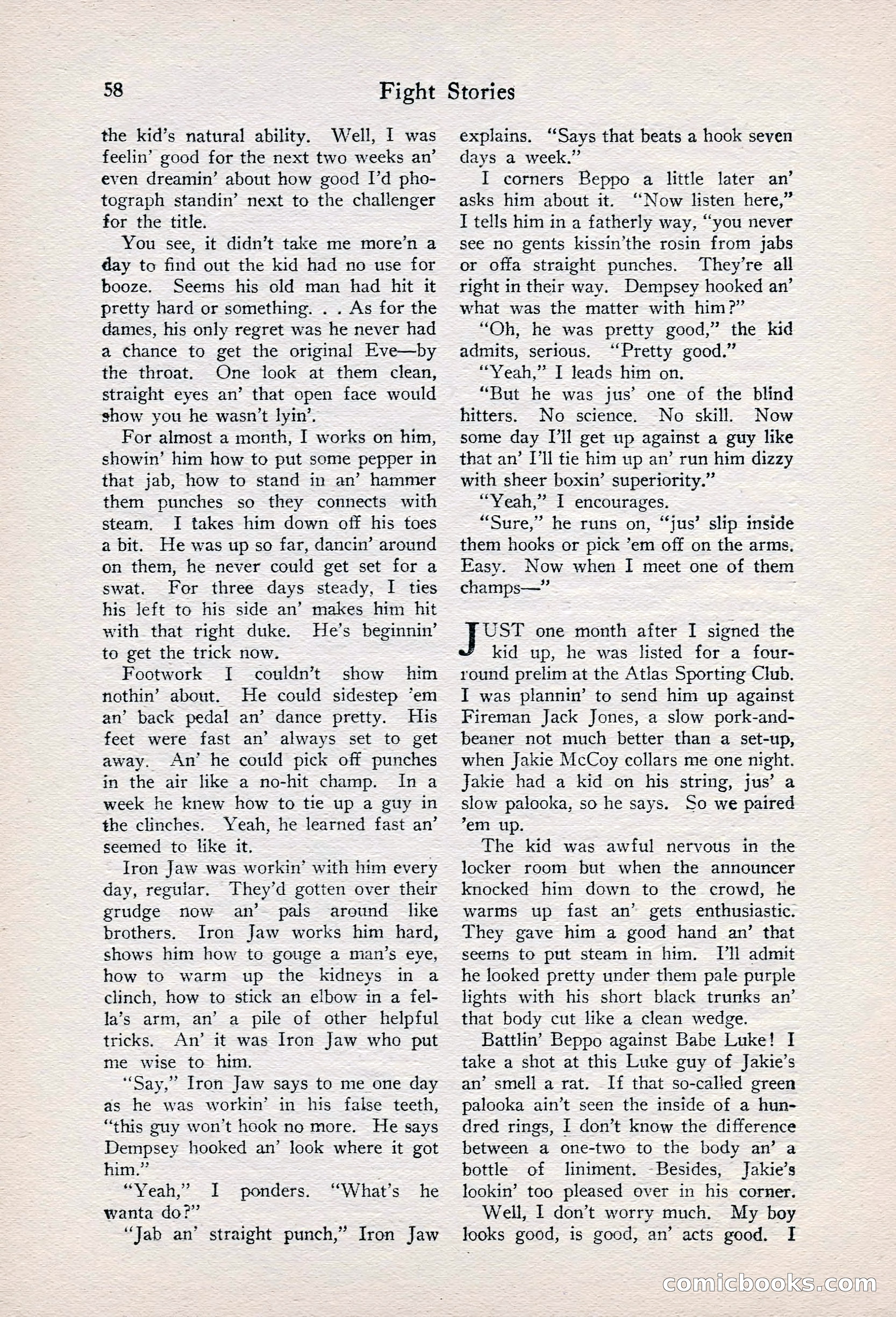 Fight Stories, June 1928 — page 60 of 133