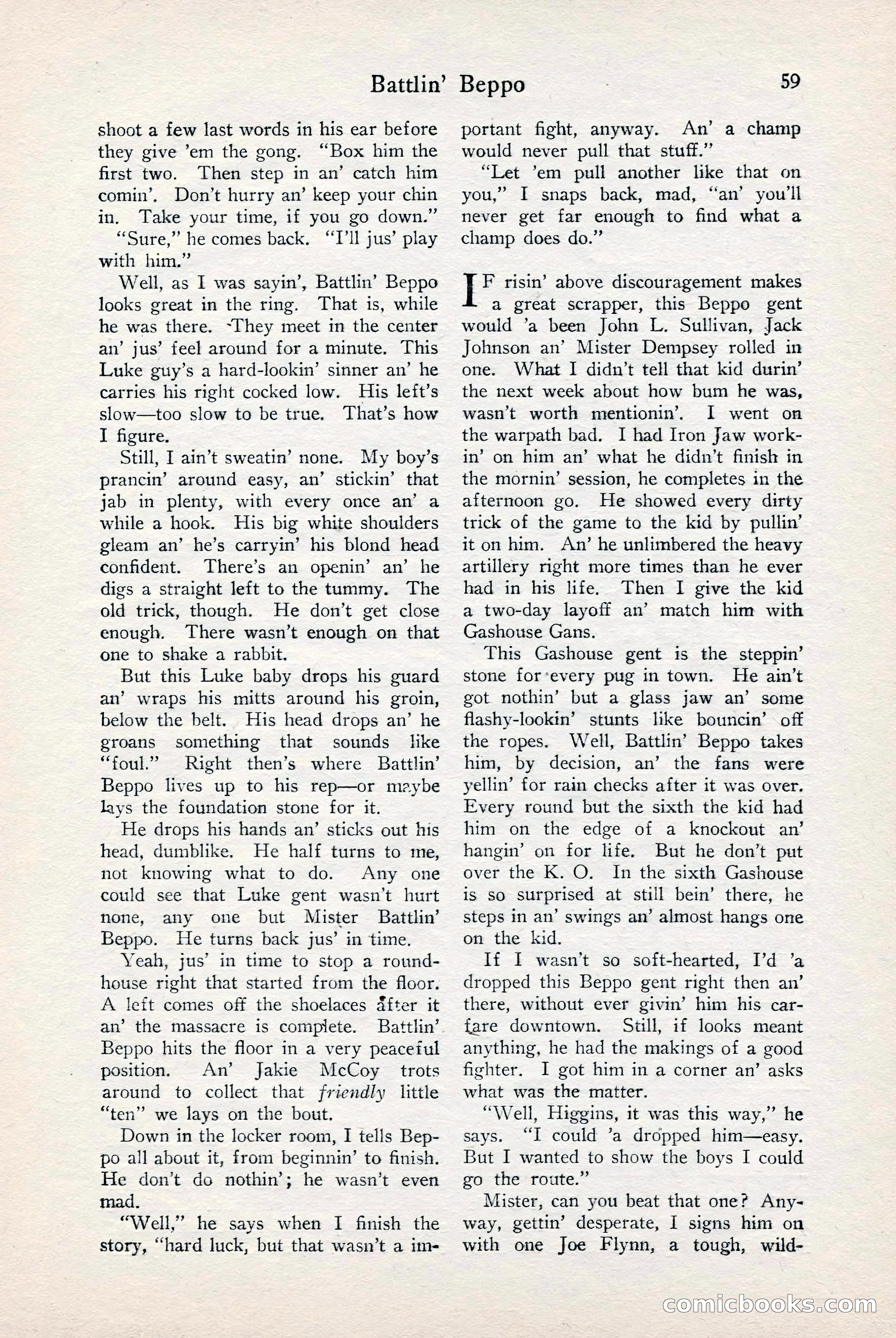 Fight Stories, June 1928 — page 61 of 133
