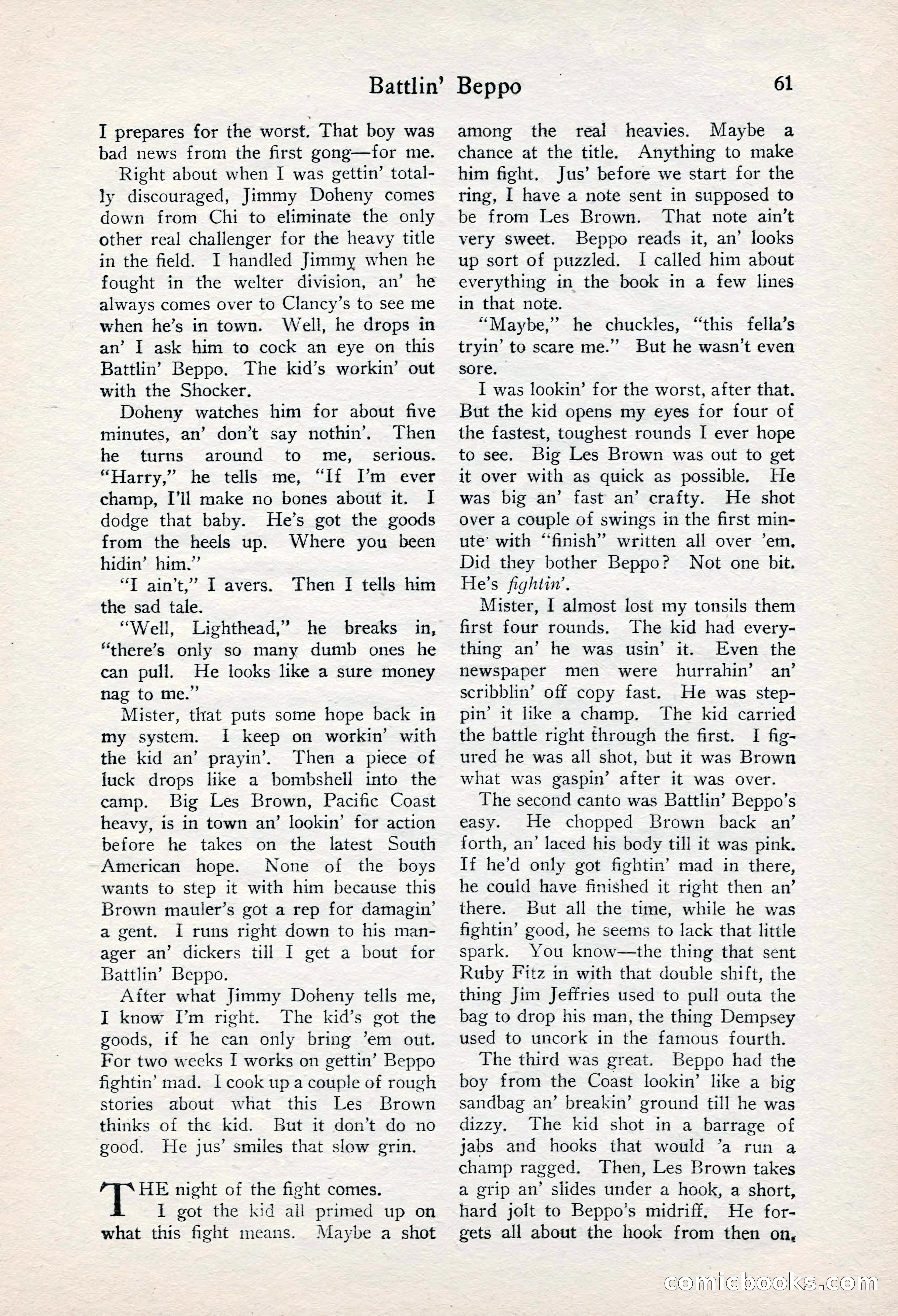 Fight Stories, June 1928 — page 63 of 133