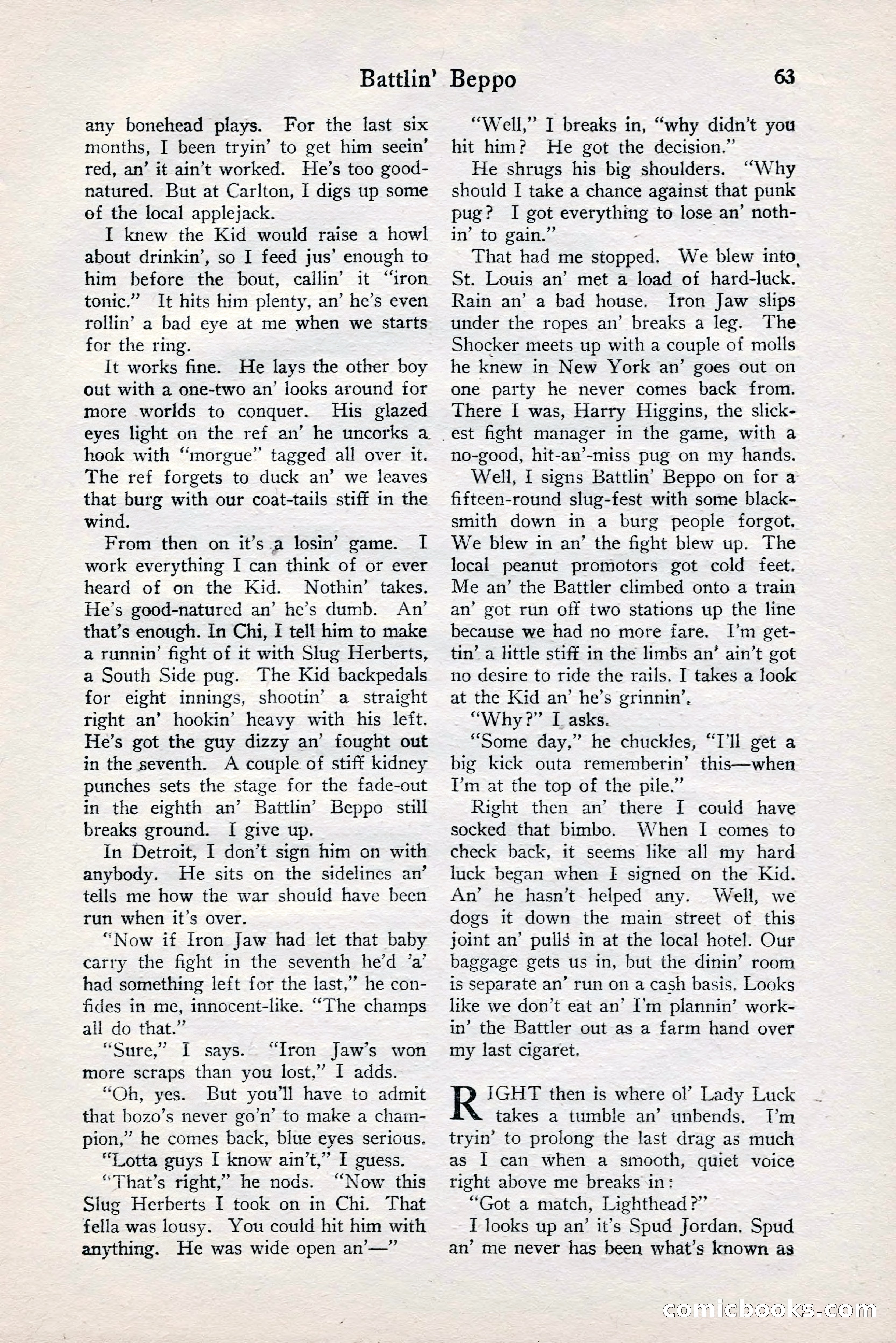 Fight Stories, June 1928 — page 65 of 133
