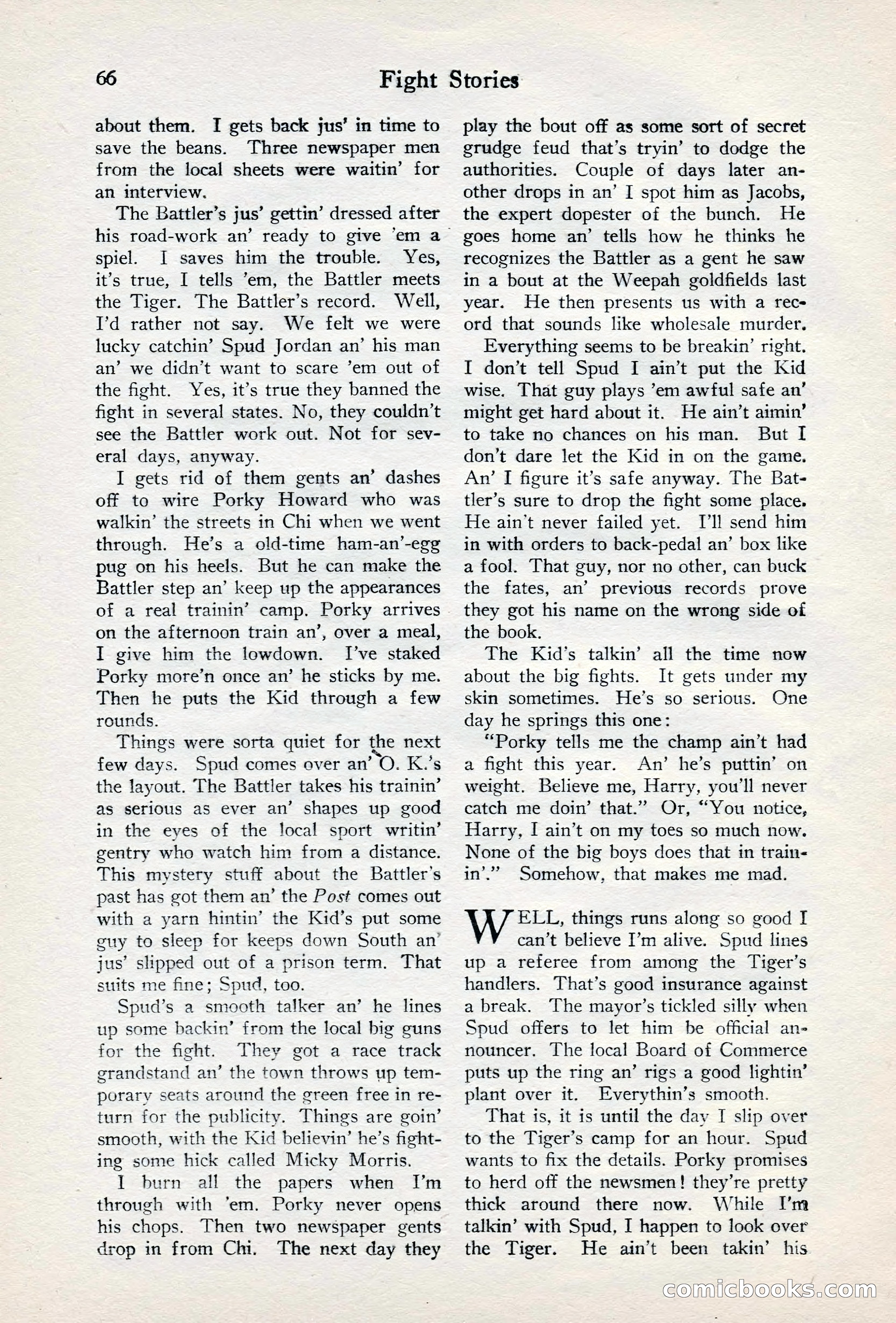 Fight Stories, June 1928 — page 68 of 133