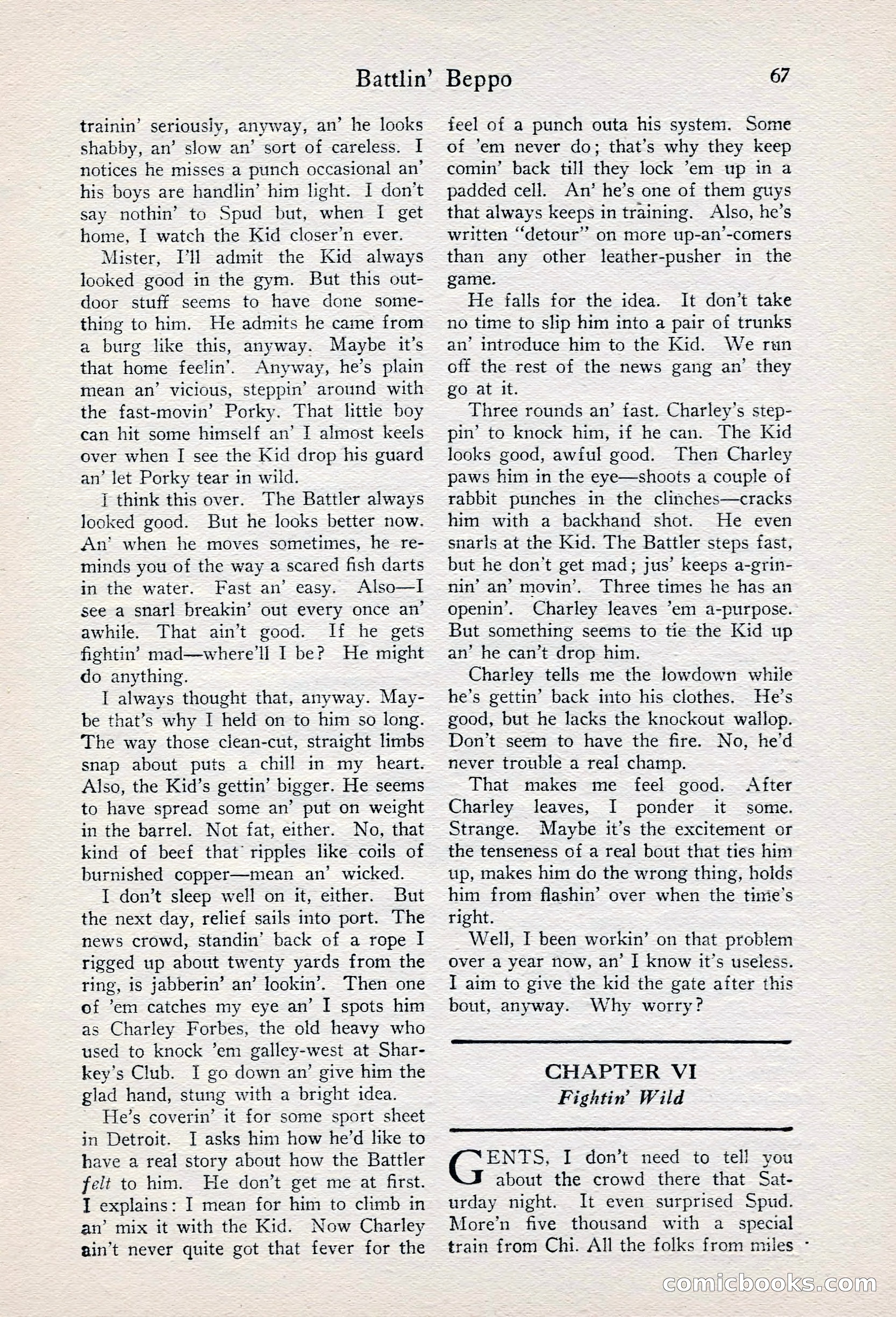 Fight Stories, June 1928 — page 69 of 133