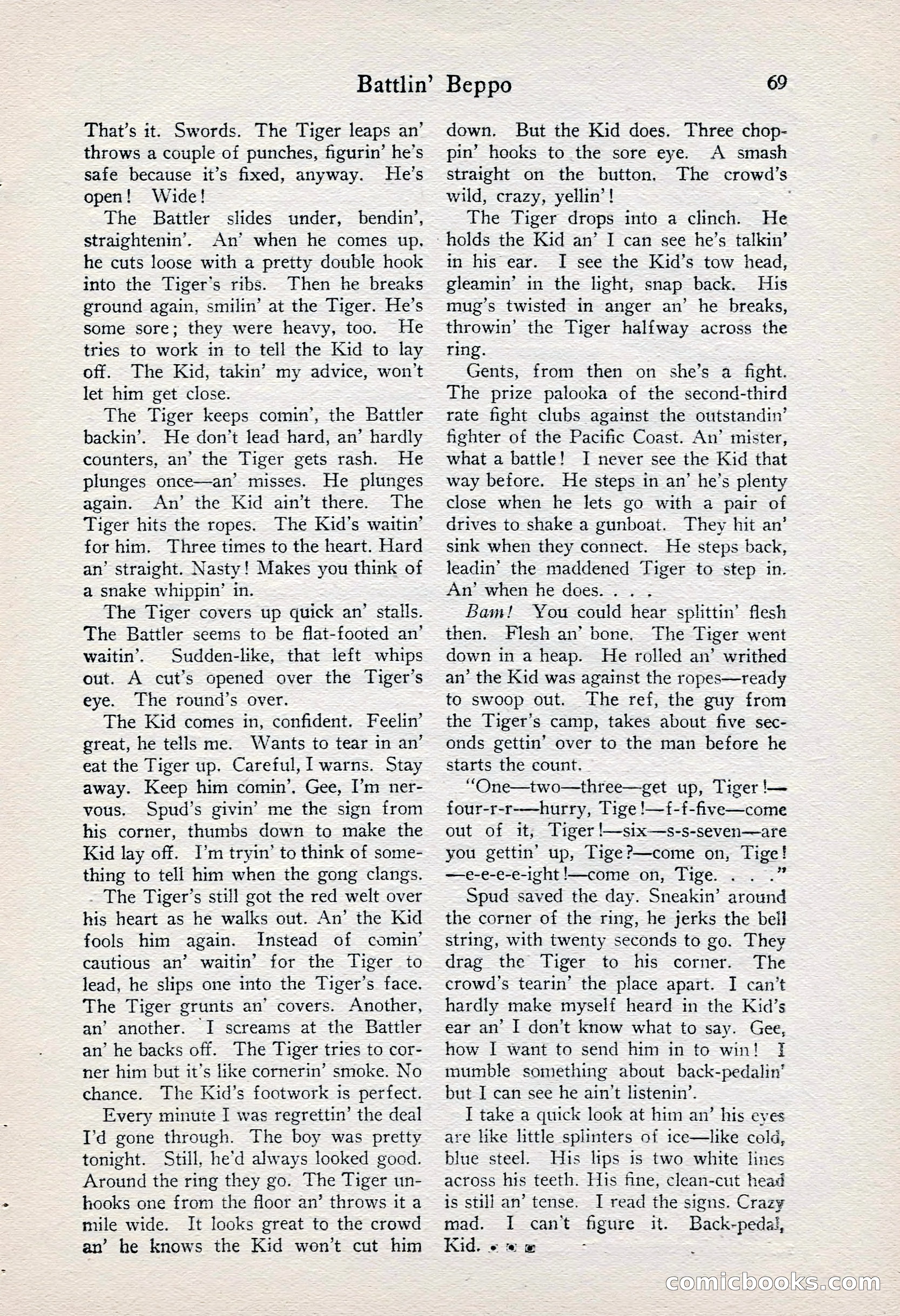 Fight Stories, June 1928 — page 71 of 133
