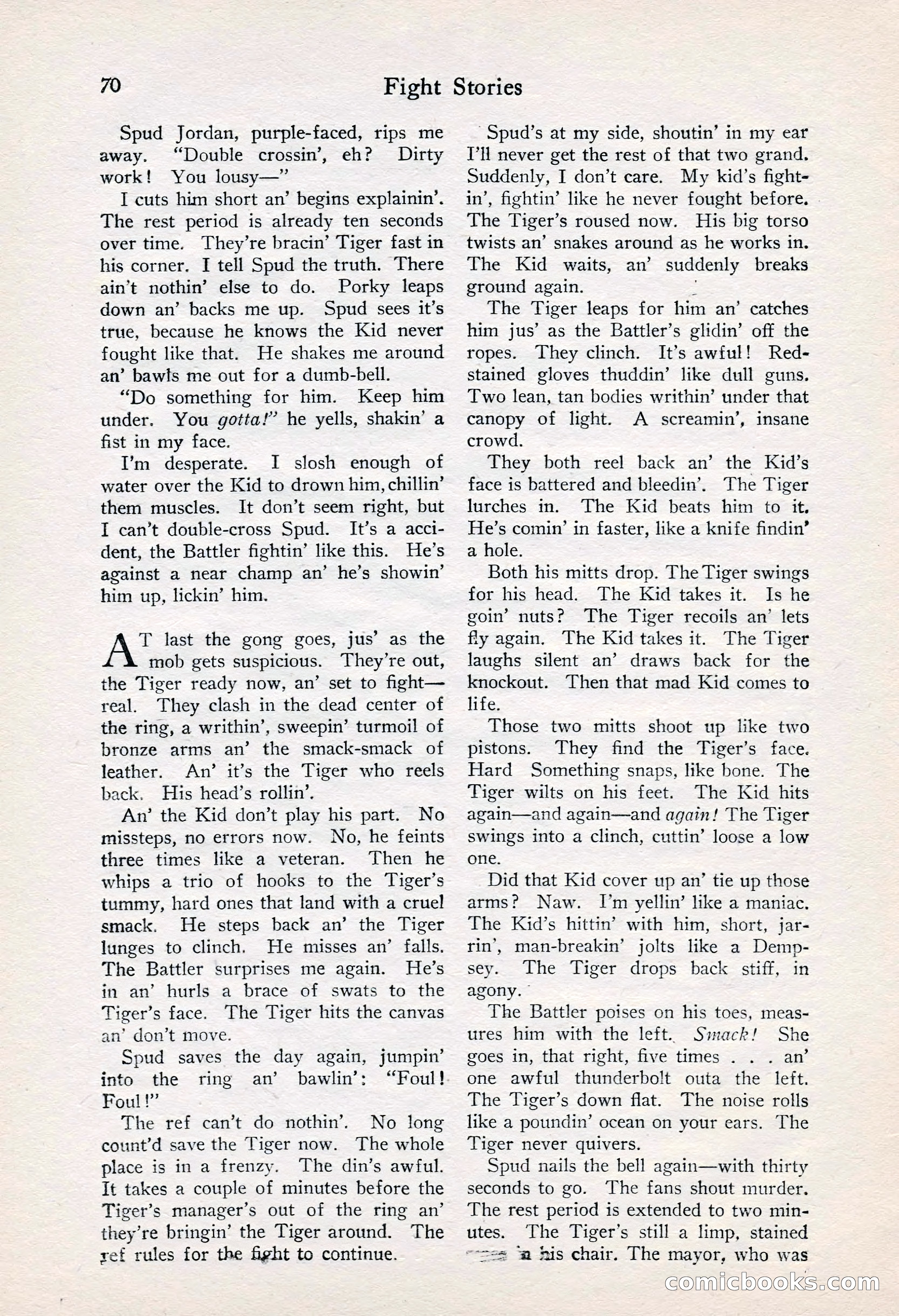 Fight Stories, June 1928 — page 72 of 133