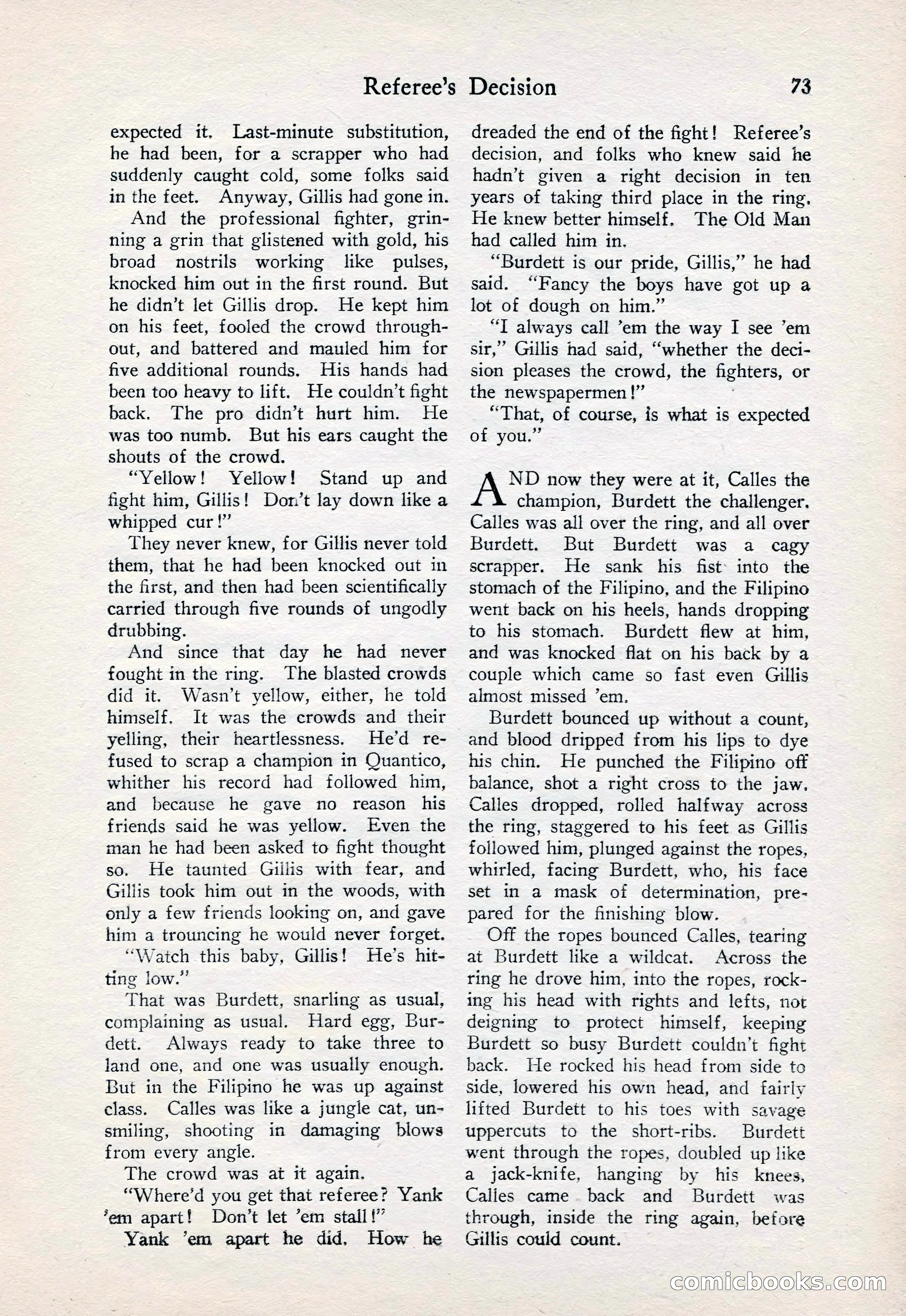 Fight Stories, June 1928 — page 75 of 133
