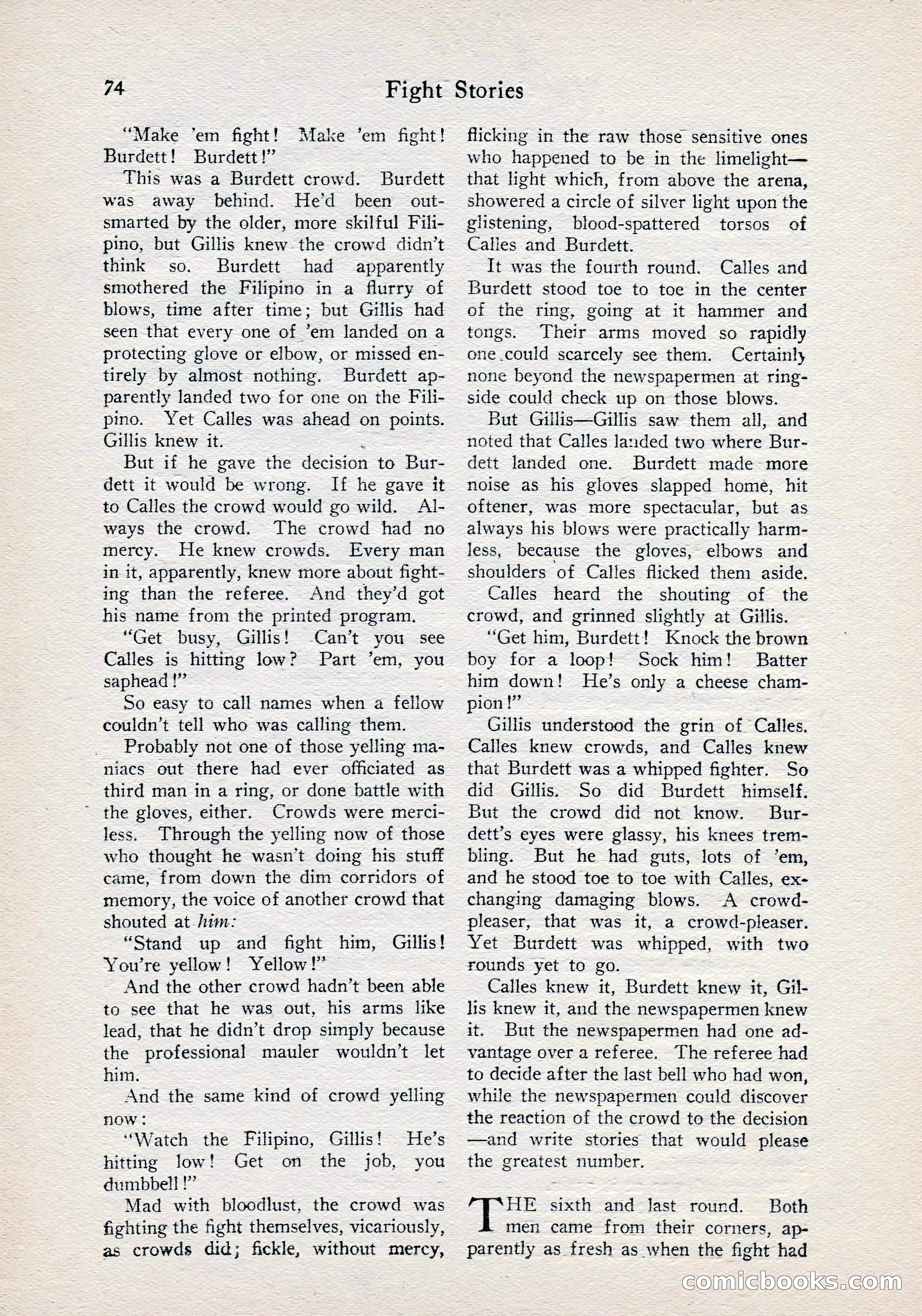 Fight Stories, June 1928 — page 76 of 133