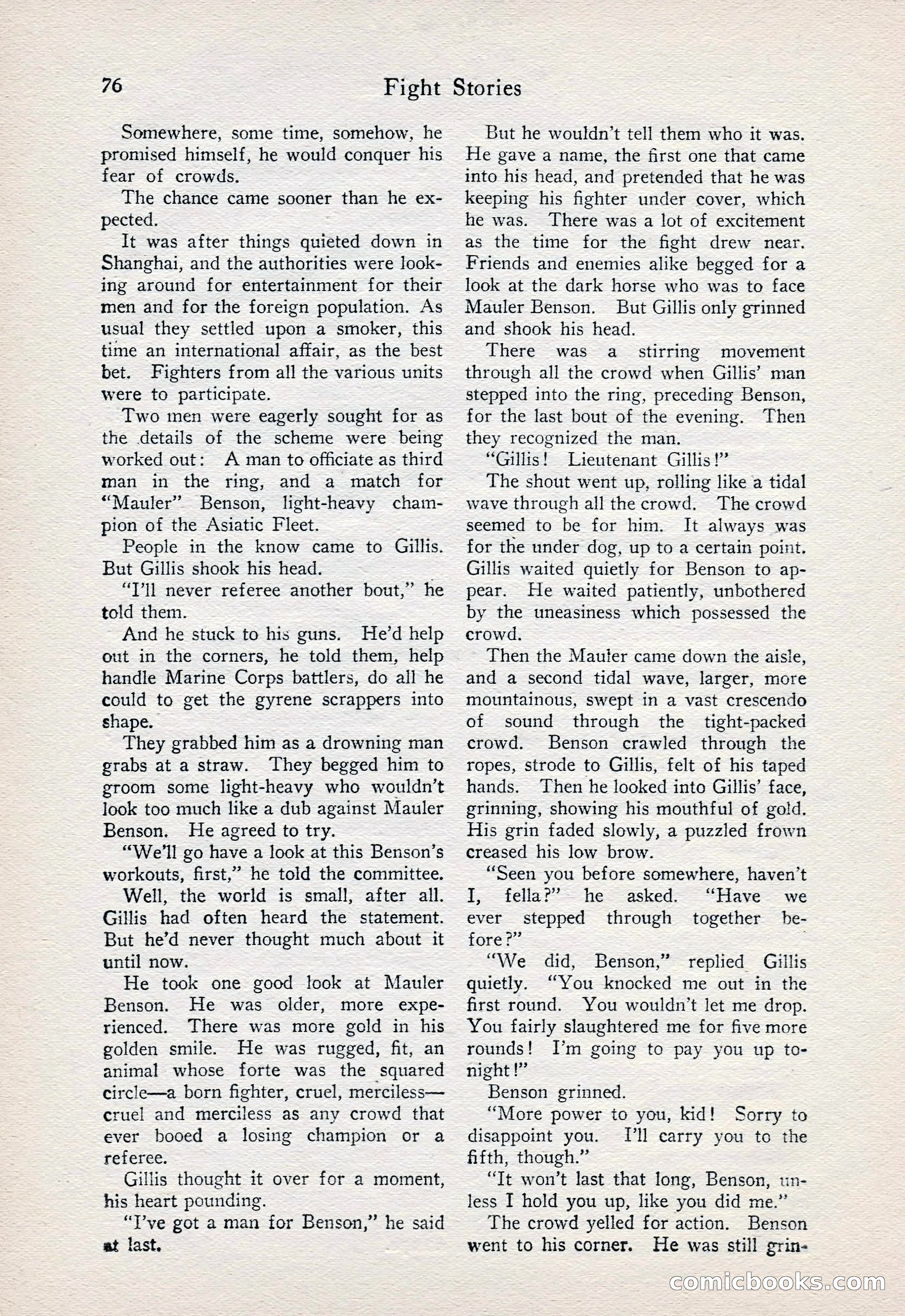 Fight Stories, June 1928 — page 78 of 133