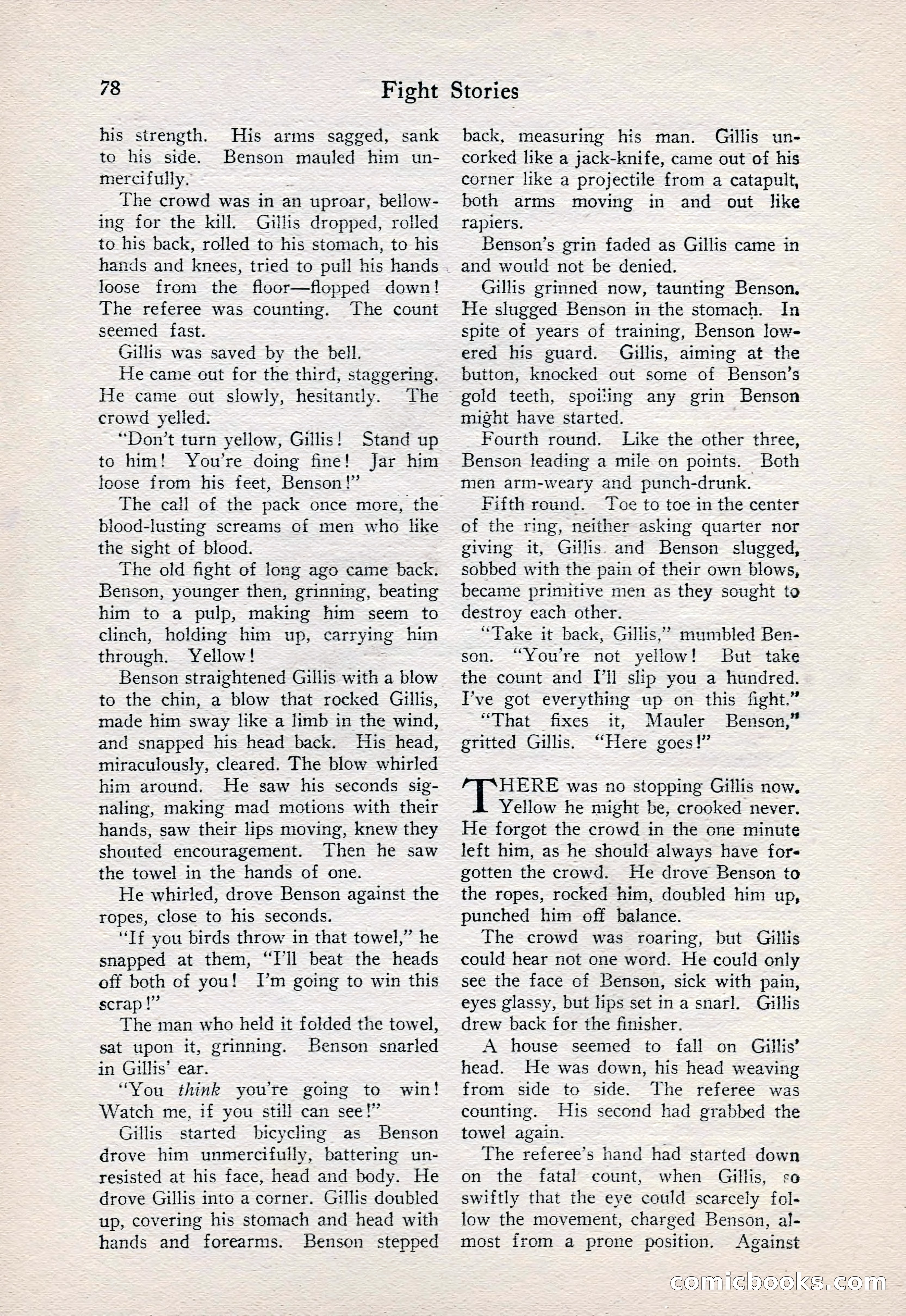 Fight Stories, June 1928 — page 80 of 133