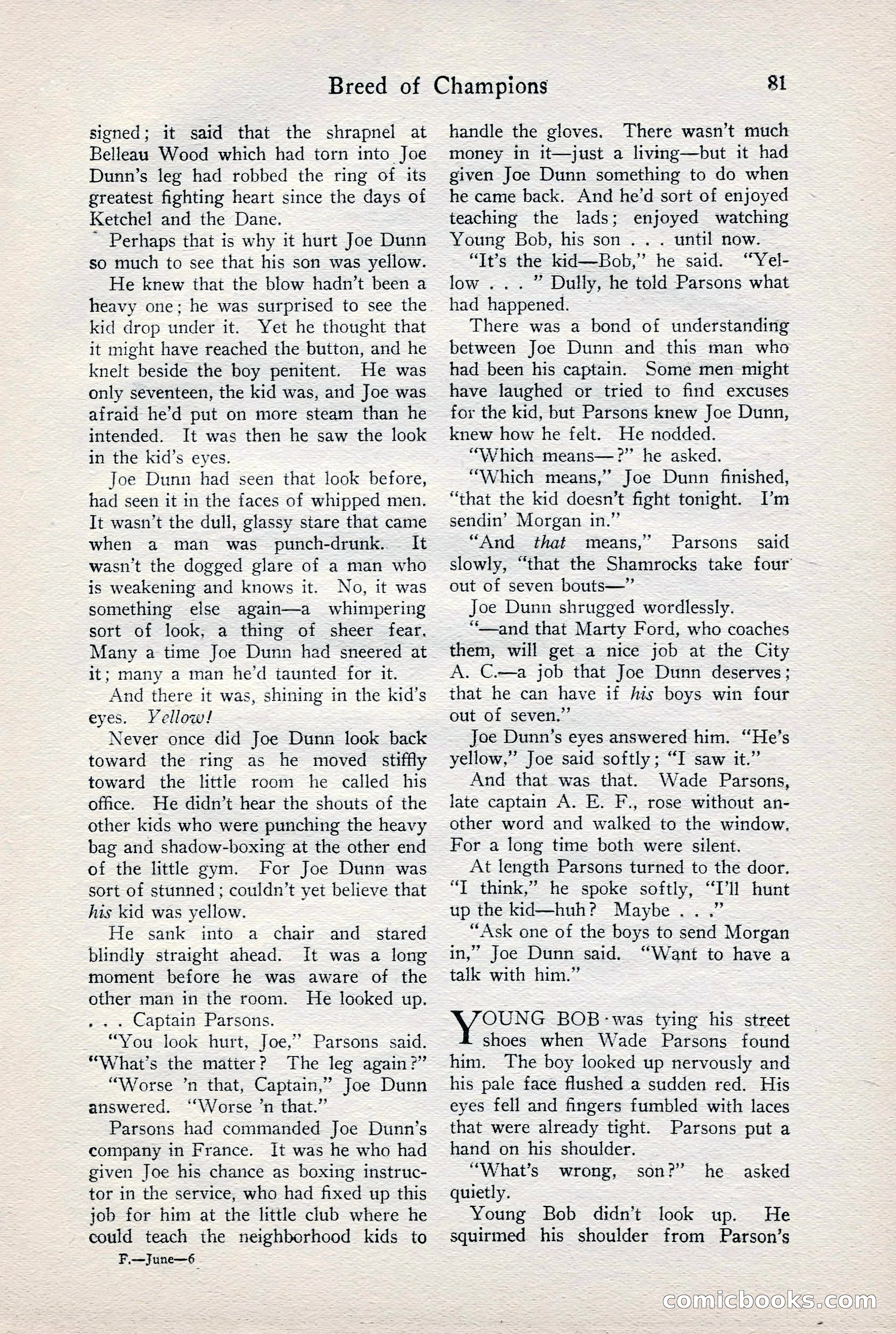 Fight Stories, June 1928 — page 83 of 133