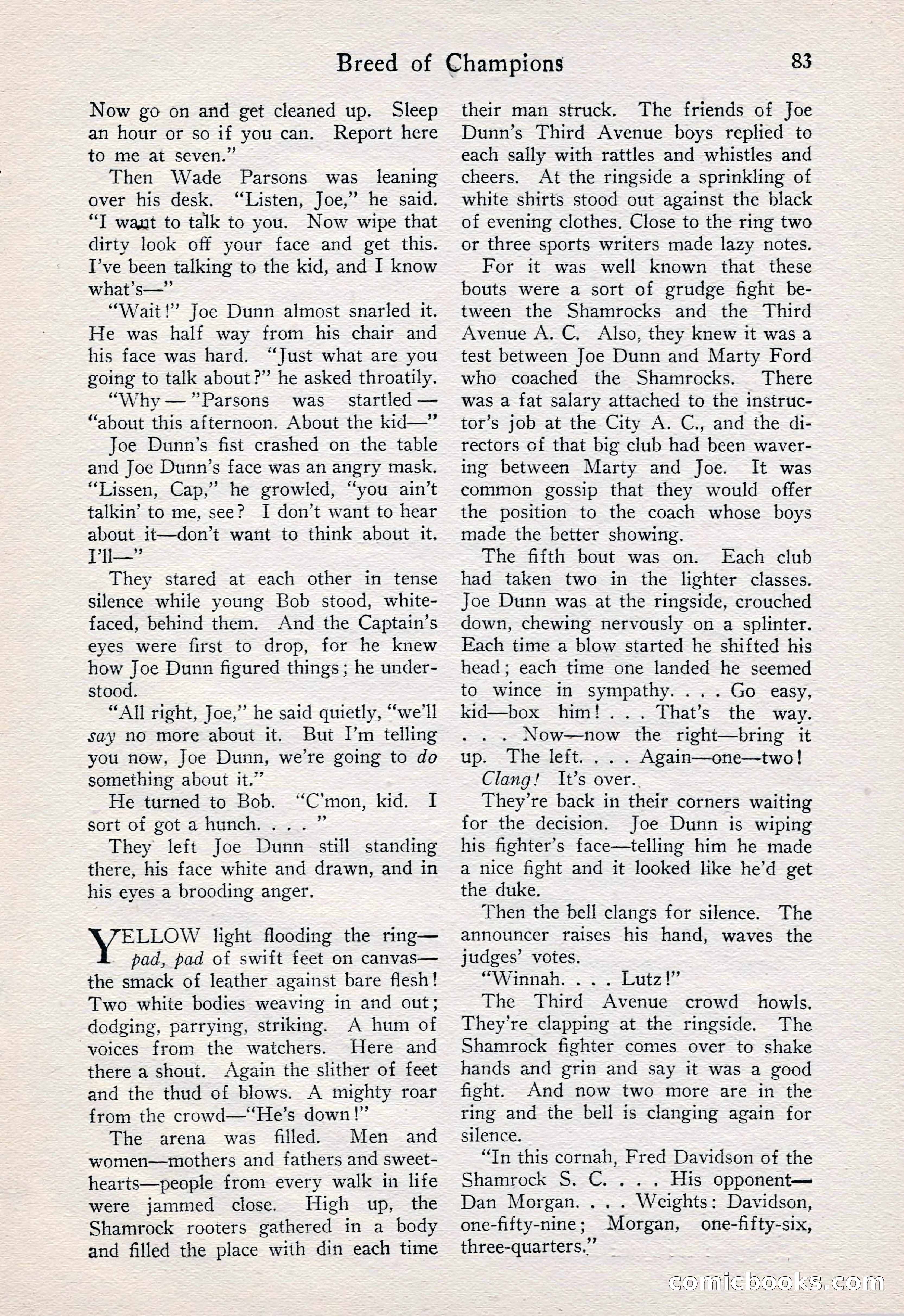 Fight Stories, June 1928 — page 85 of 133