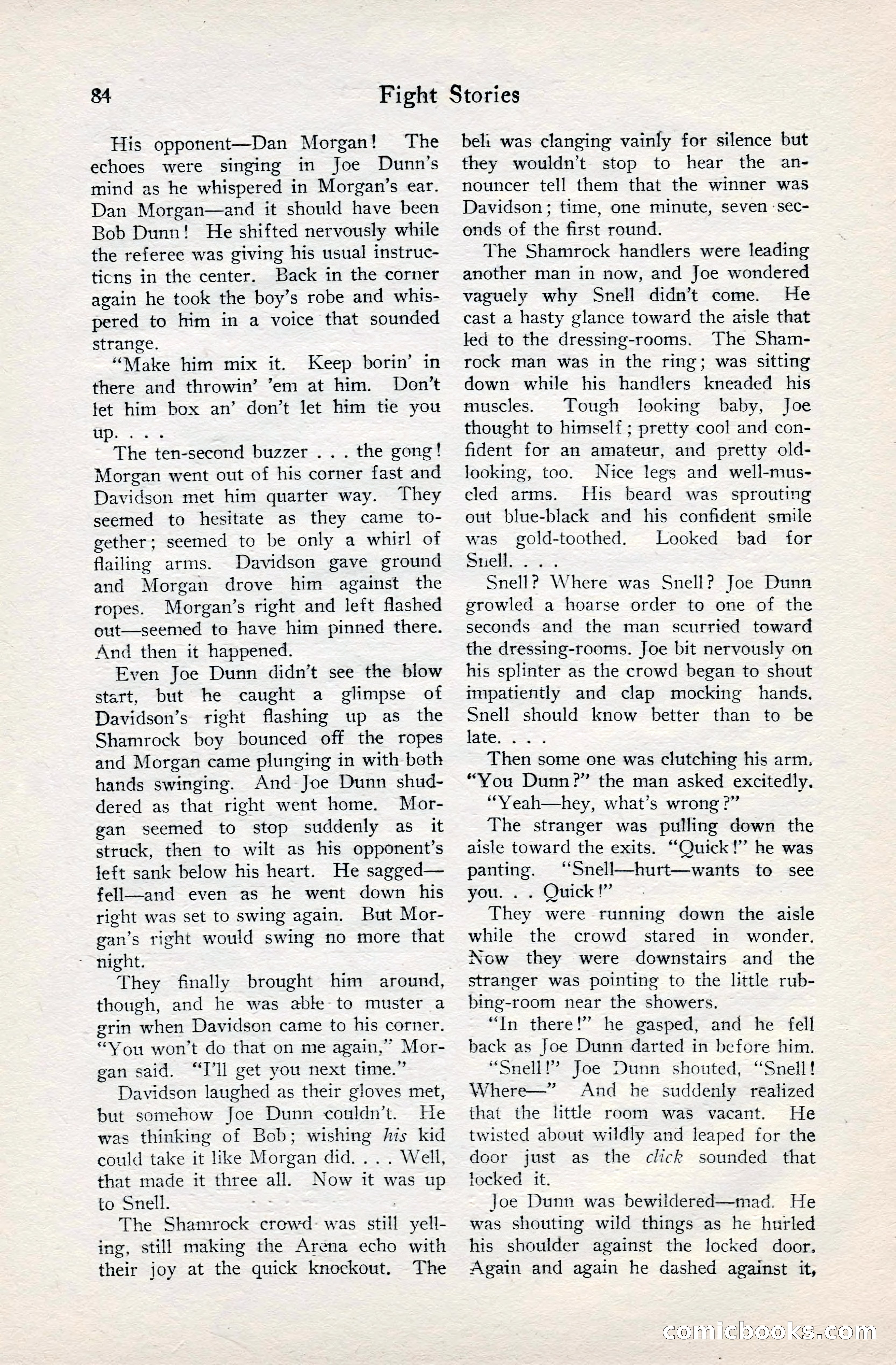 Fight Stories, June 1928 — page 86 of 133
