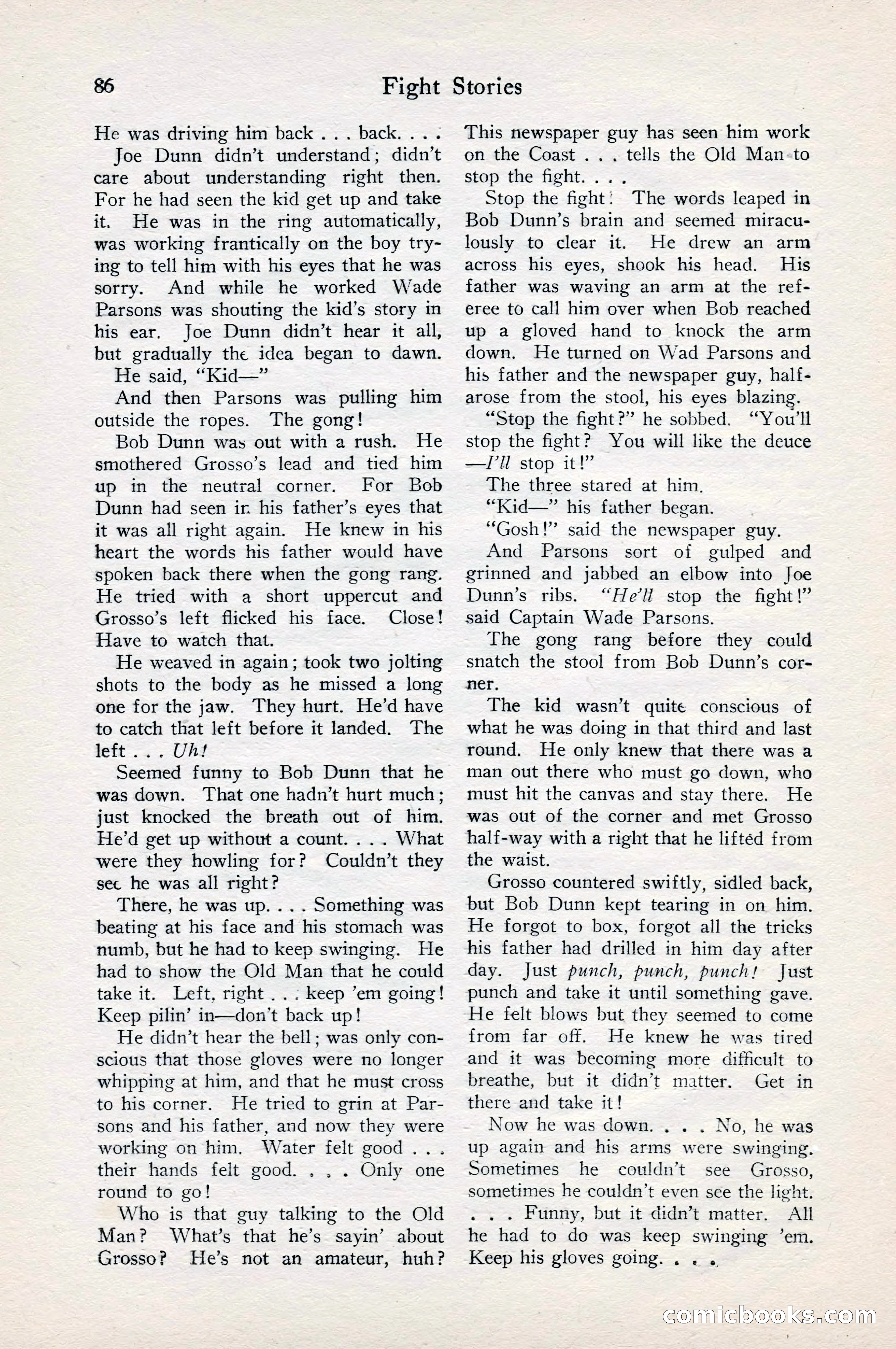 Fight Stories, June 1928 — page 88 of 133