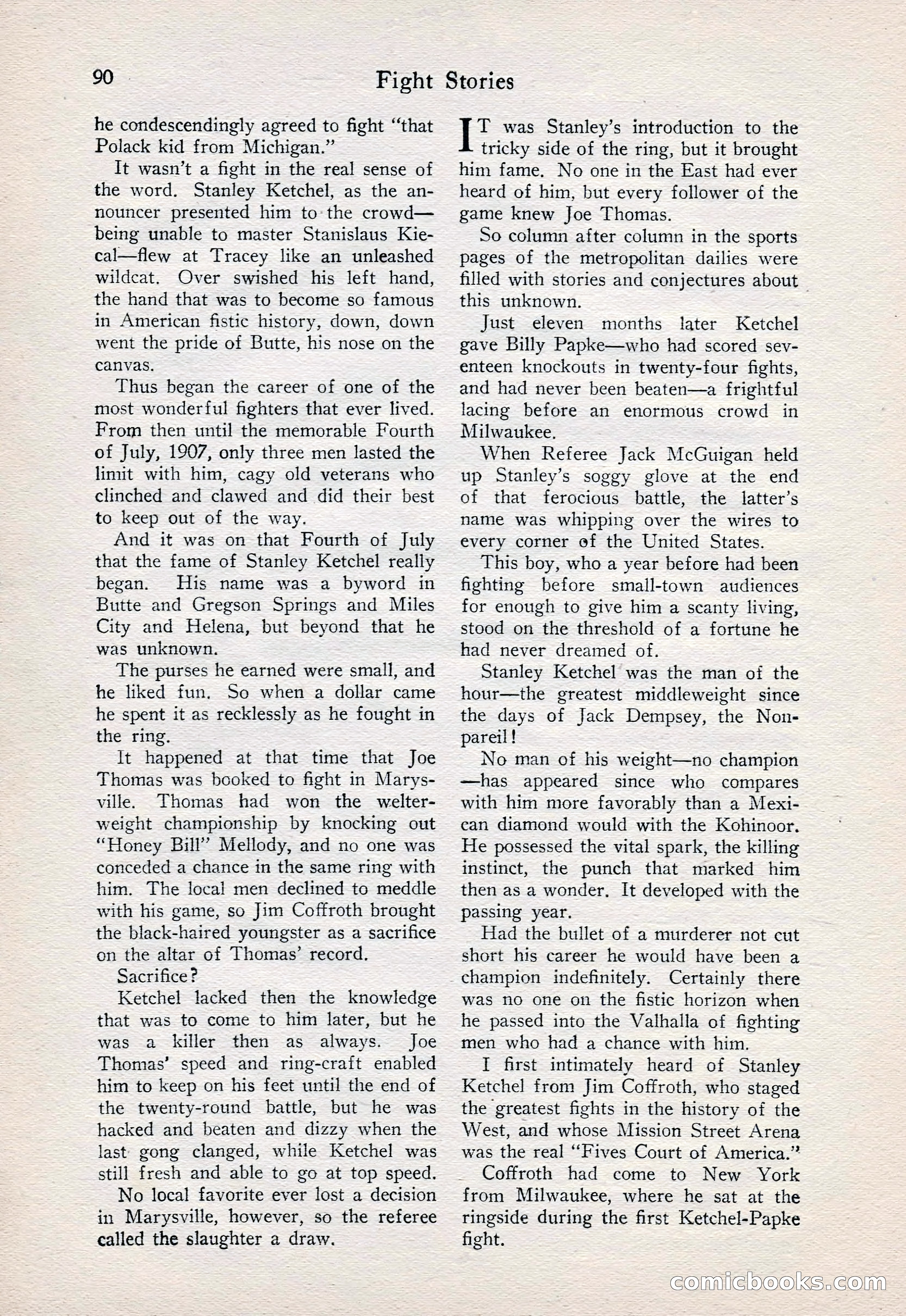 Fight Stories, June 1928 — page 92 of 133