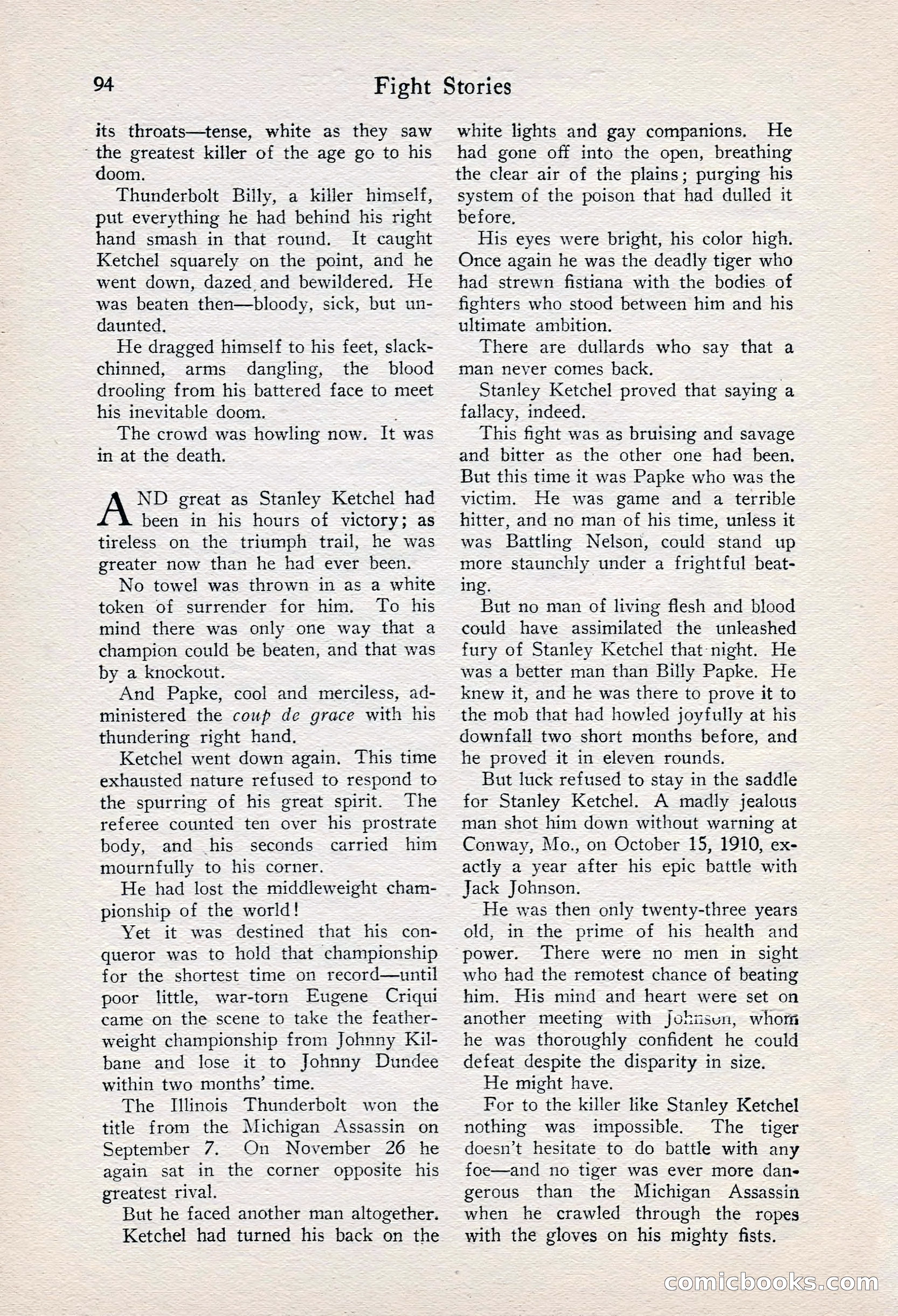 Fight Stories, June 1928 — page 96 of 133