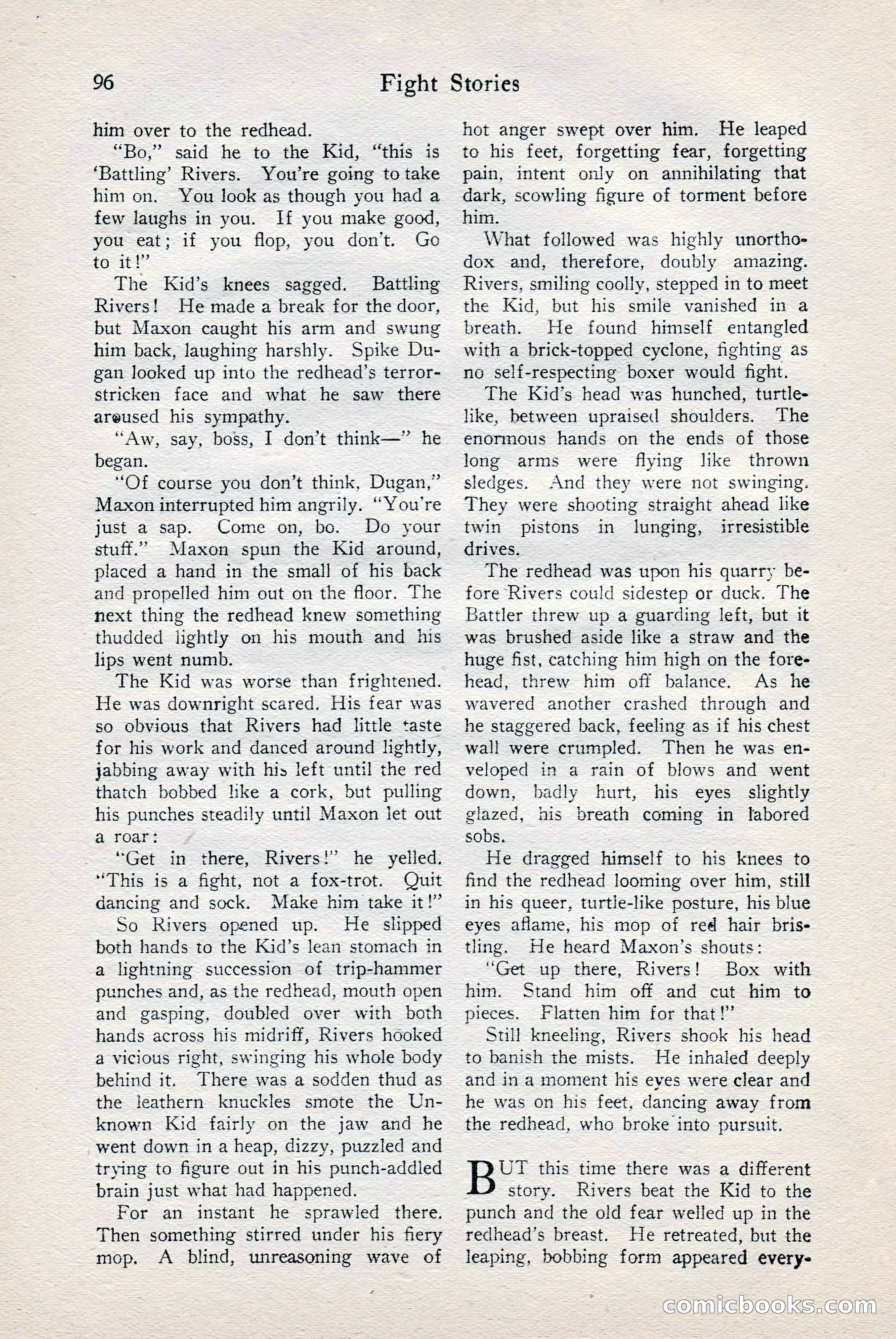 Fight Stories, June 1928 — page 98 of 133