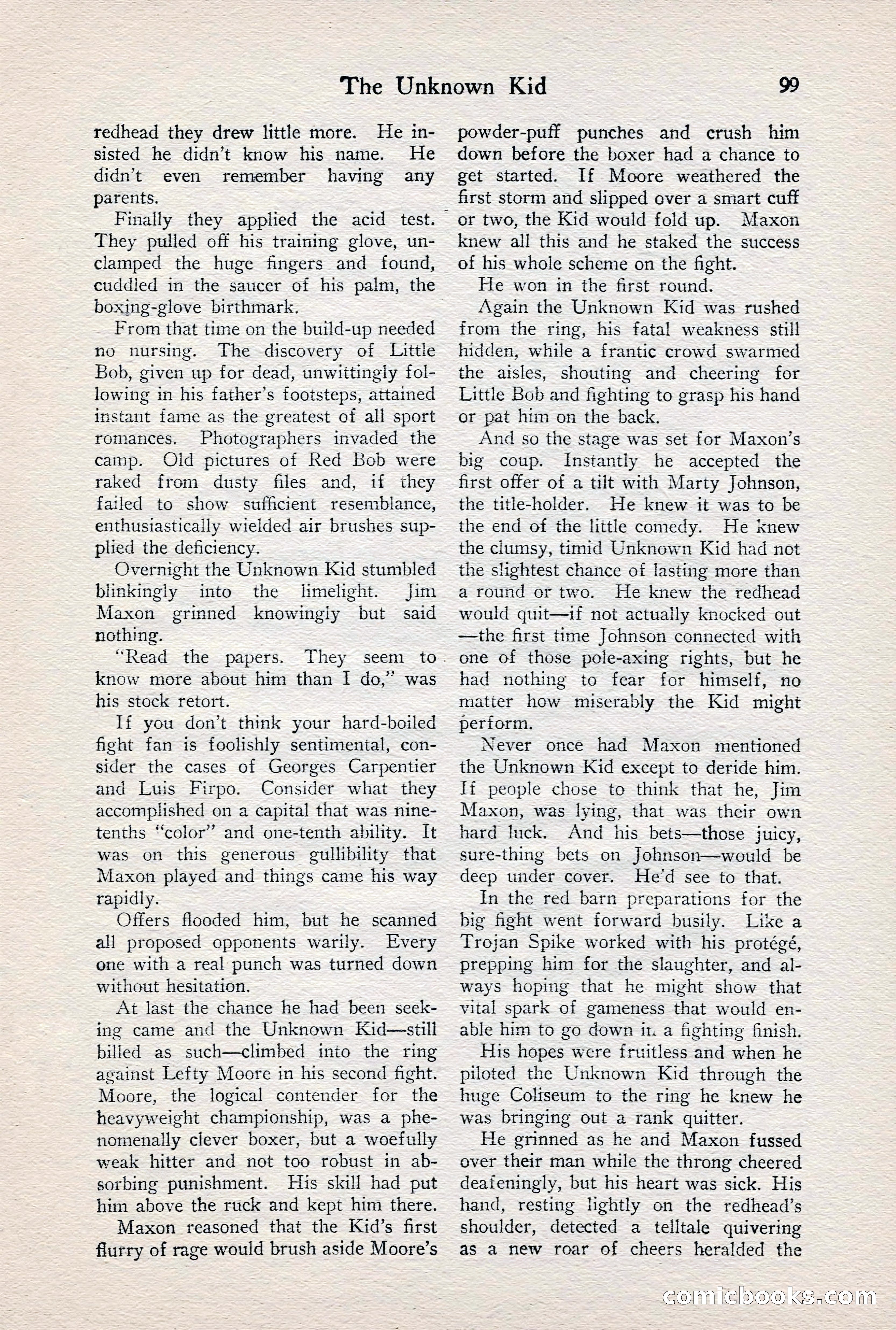 Fight Stories, June 1928 — page 101 of 133