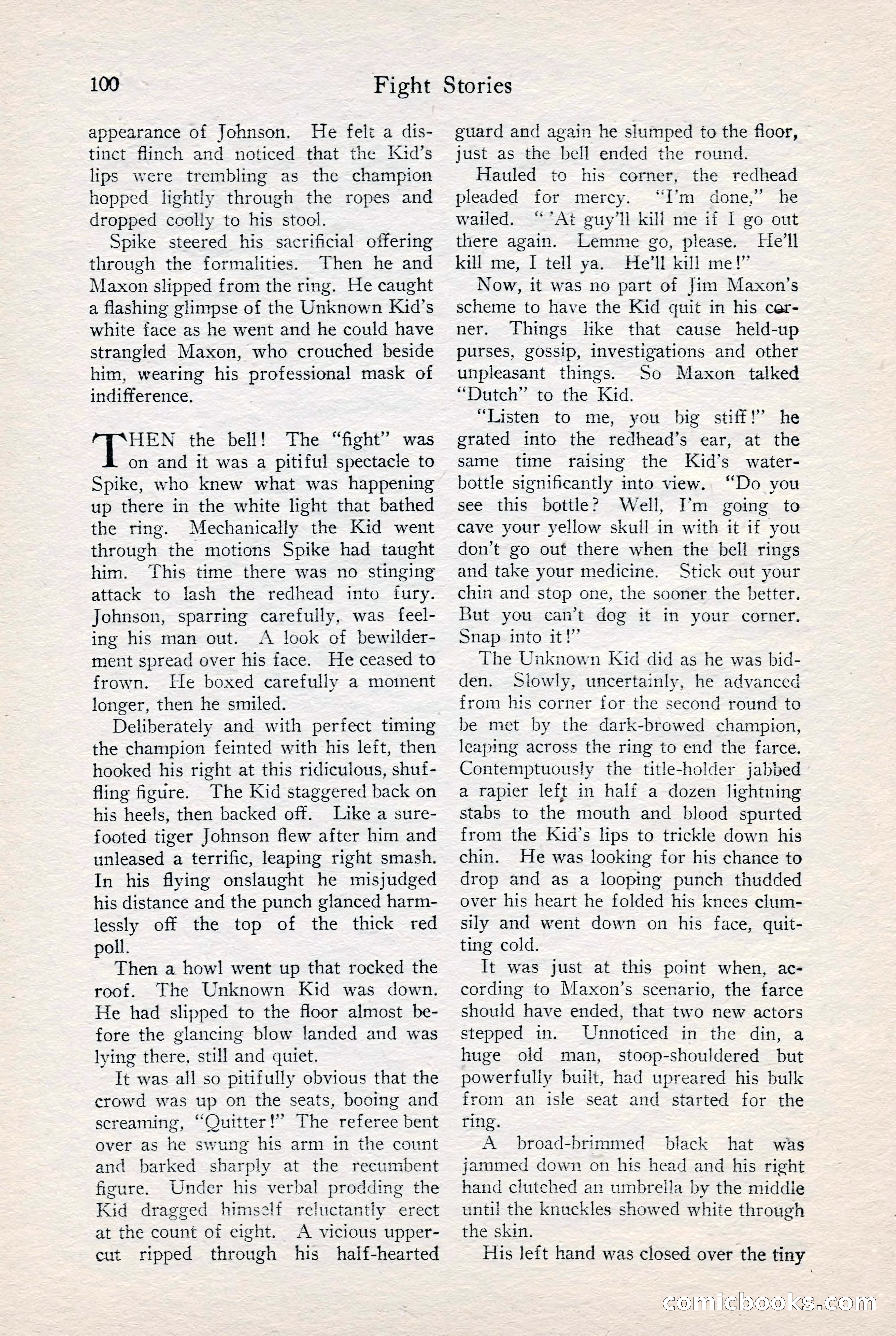Fight Stories, June 1928 — page 102 of 133