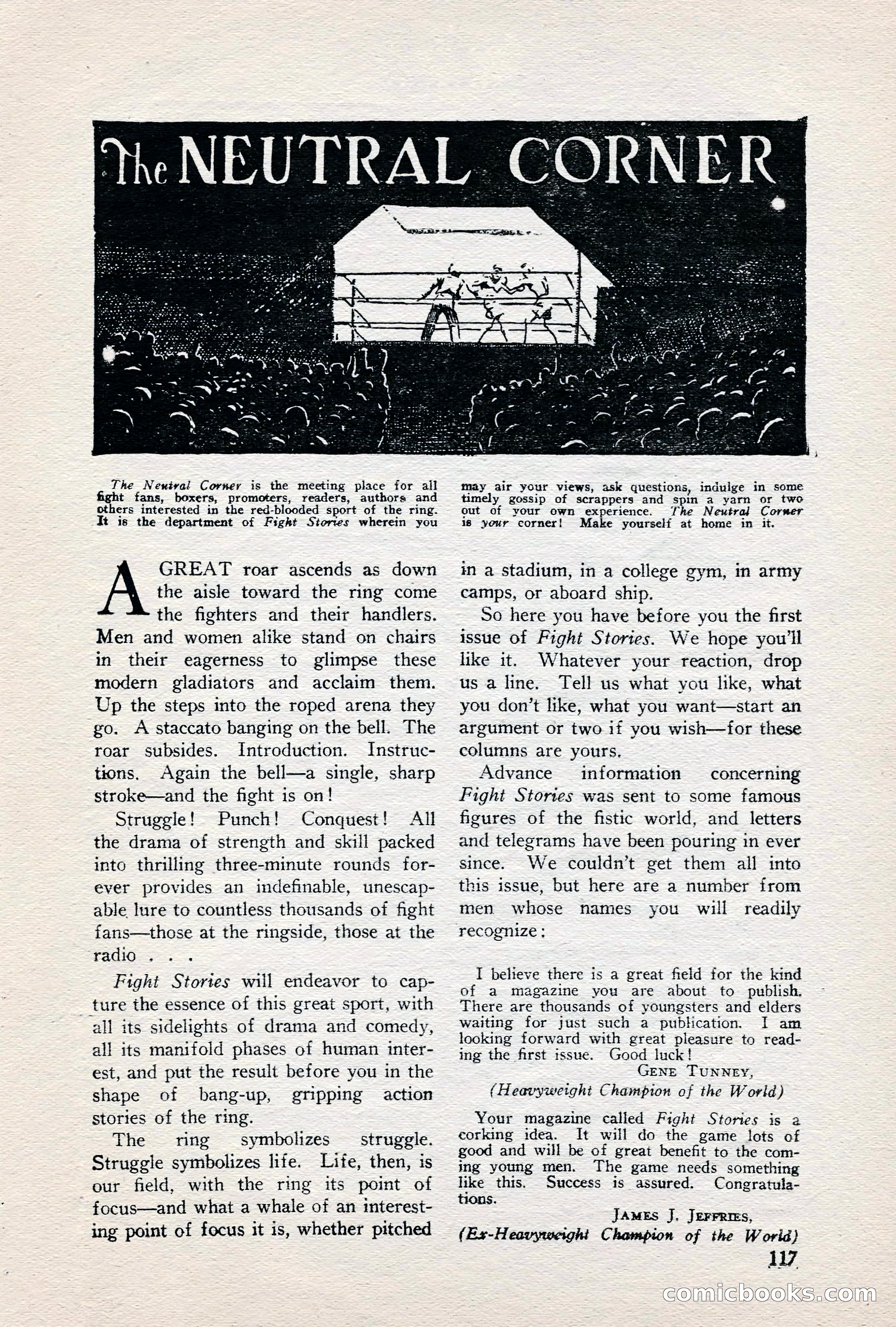 Fight Stories, June 1928 — page 119 of 133