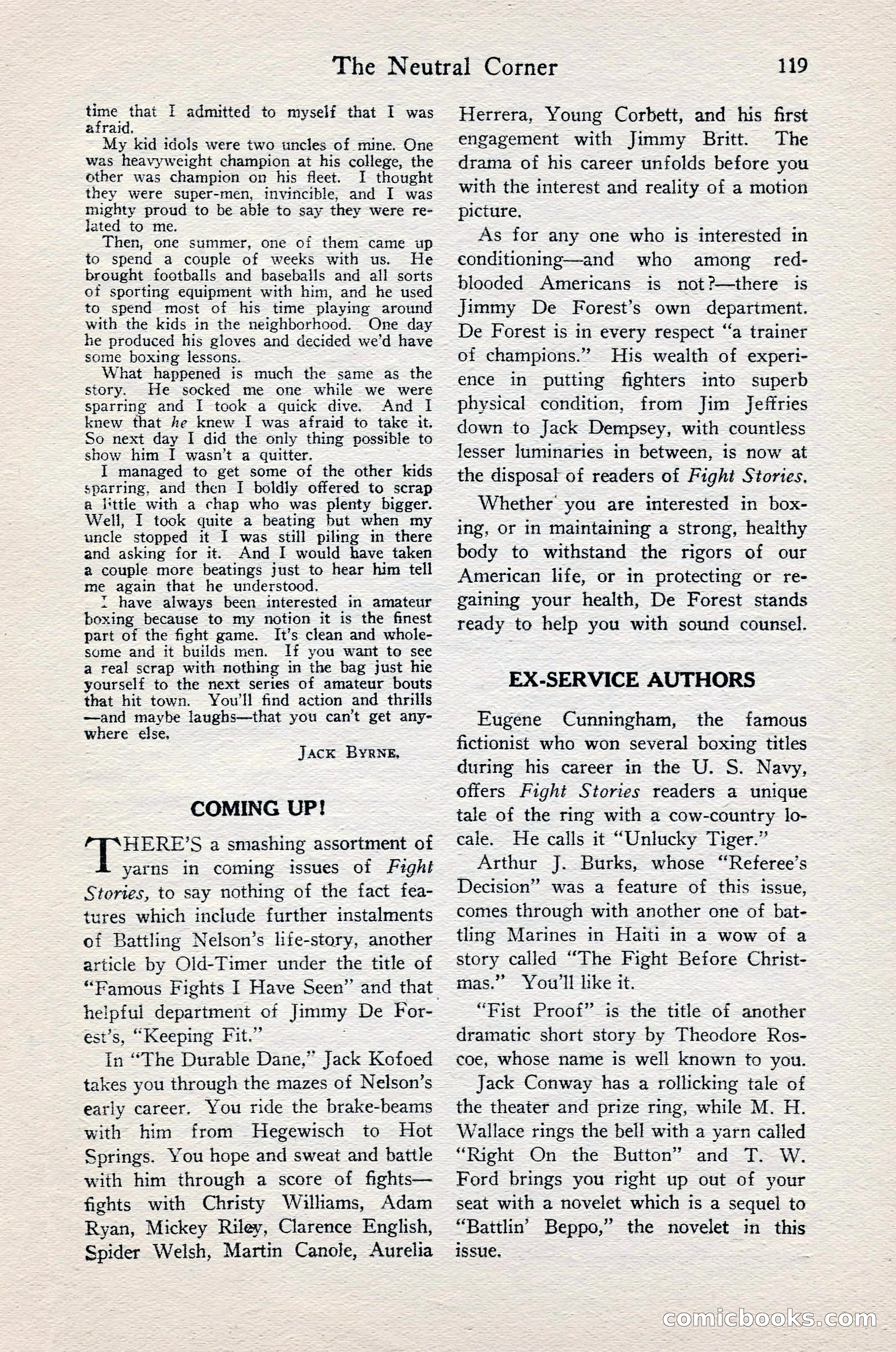 Fight Stories, June 1928 — page 121 of 133