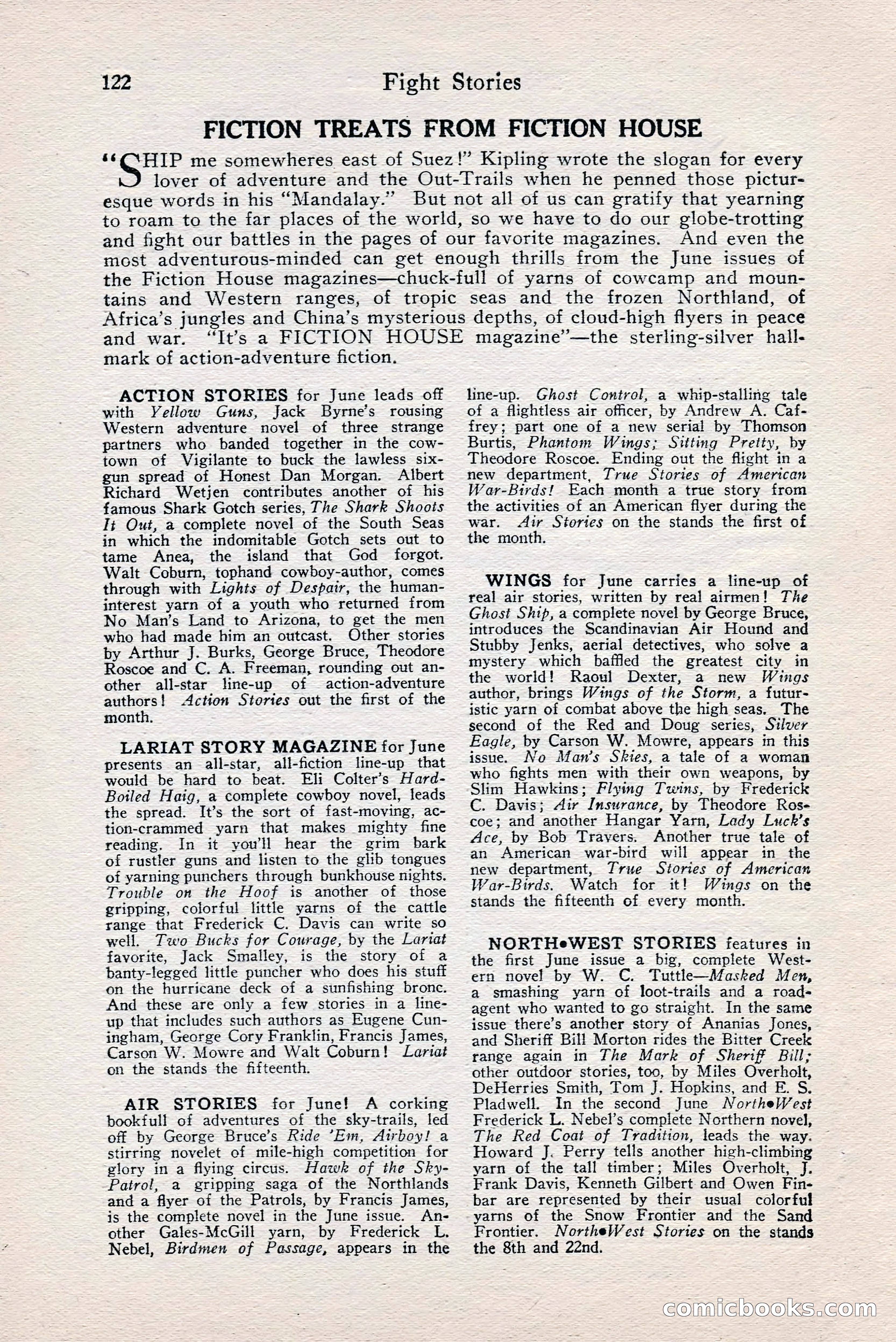 Fight Stories, June 1928 — page 124 of 133