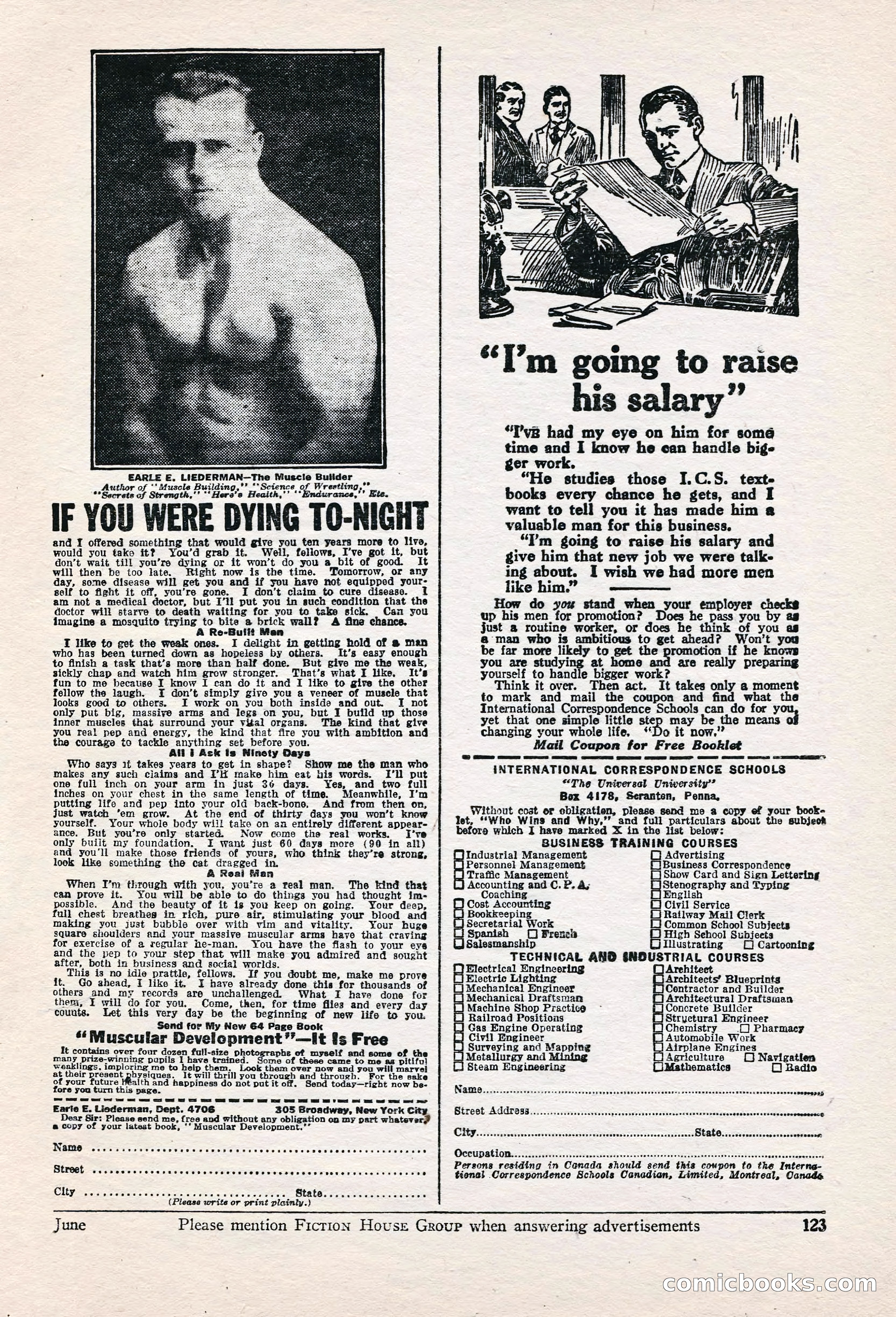 Fight Stories, June 1928 — page 125 of 133