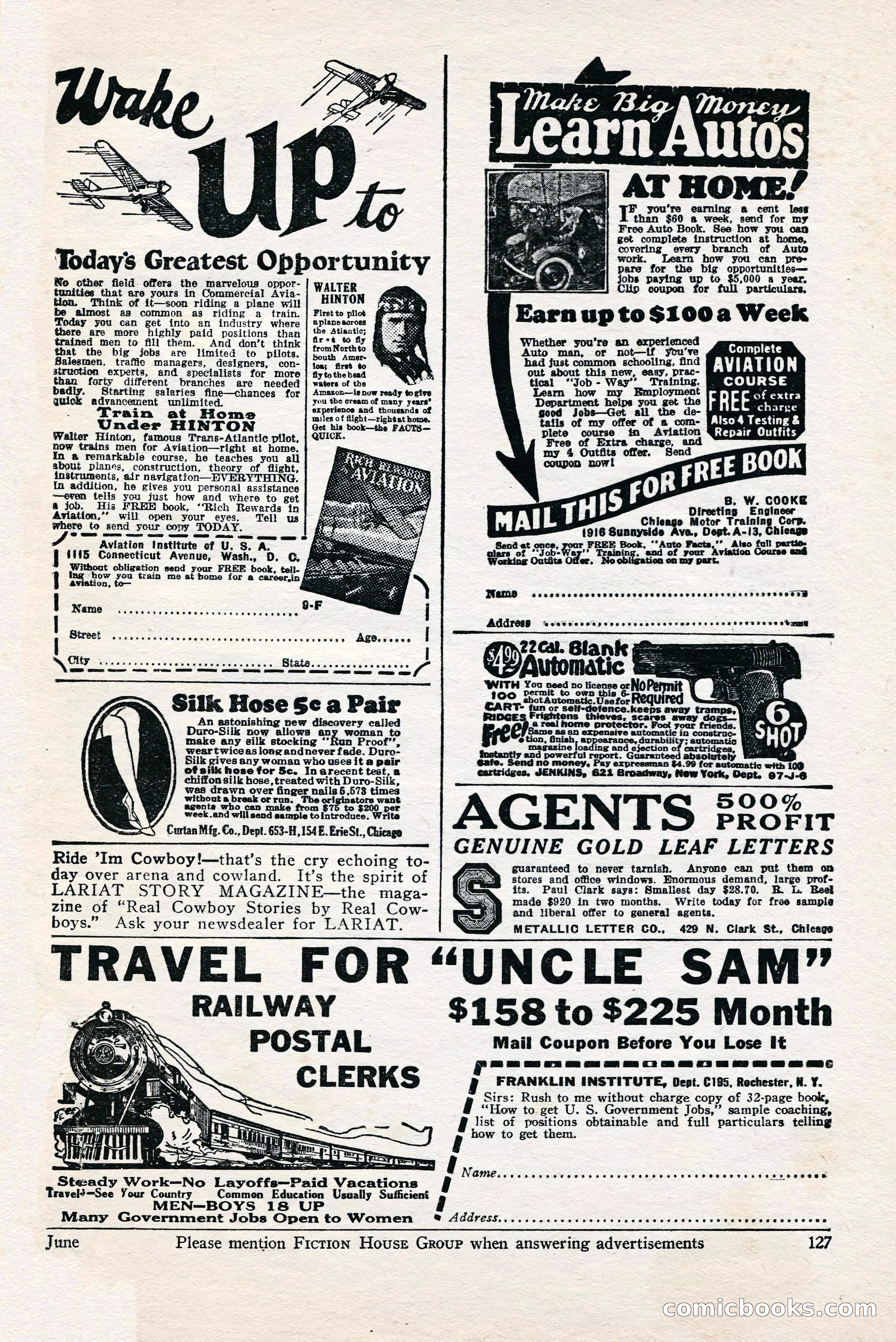 Fight Stories, June 1928 — page 129 of 133