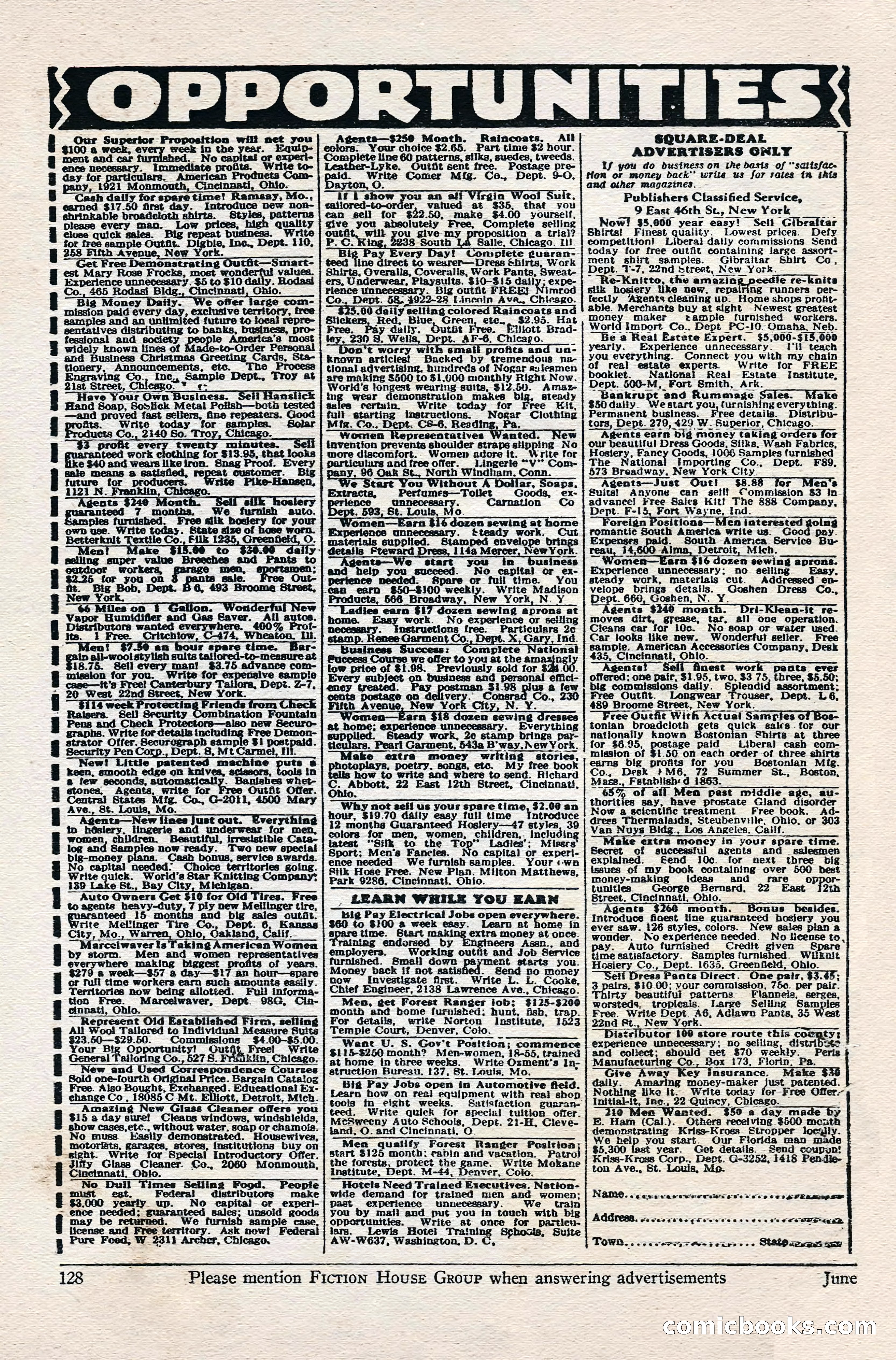 Fight Stories, June 1928 — page 130 of 133