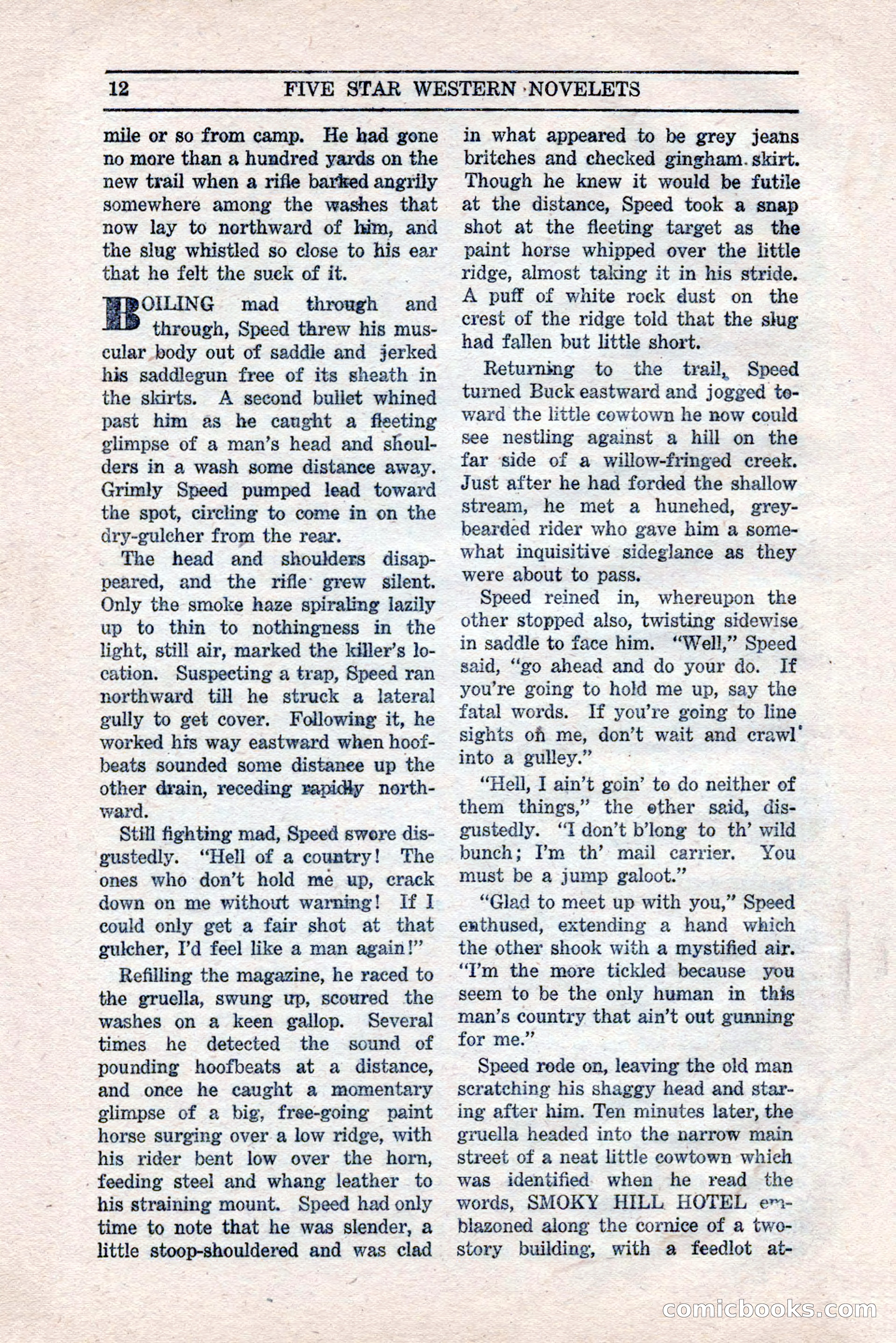 Five Star Western Novelets, September 1937 — page 14 of 116