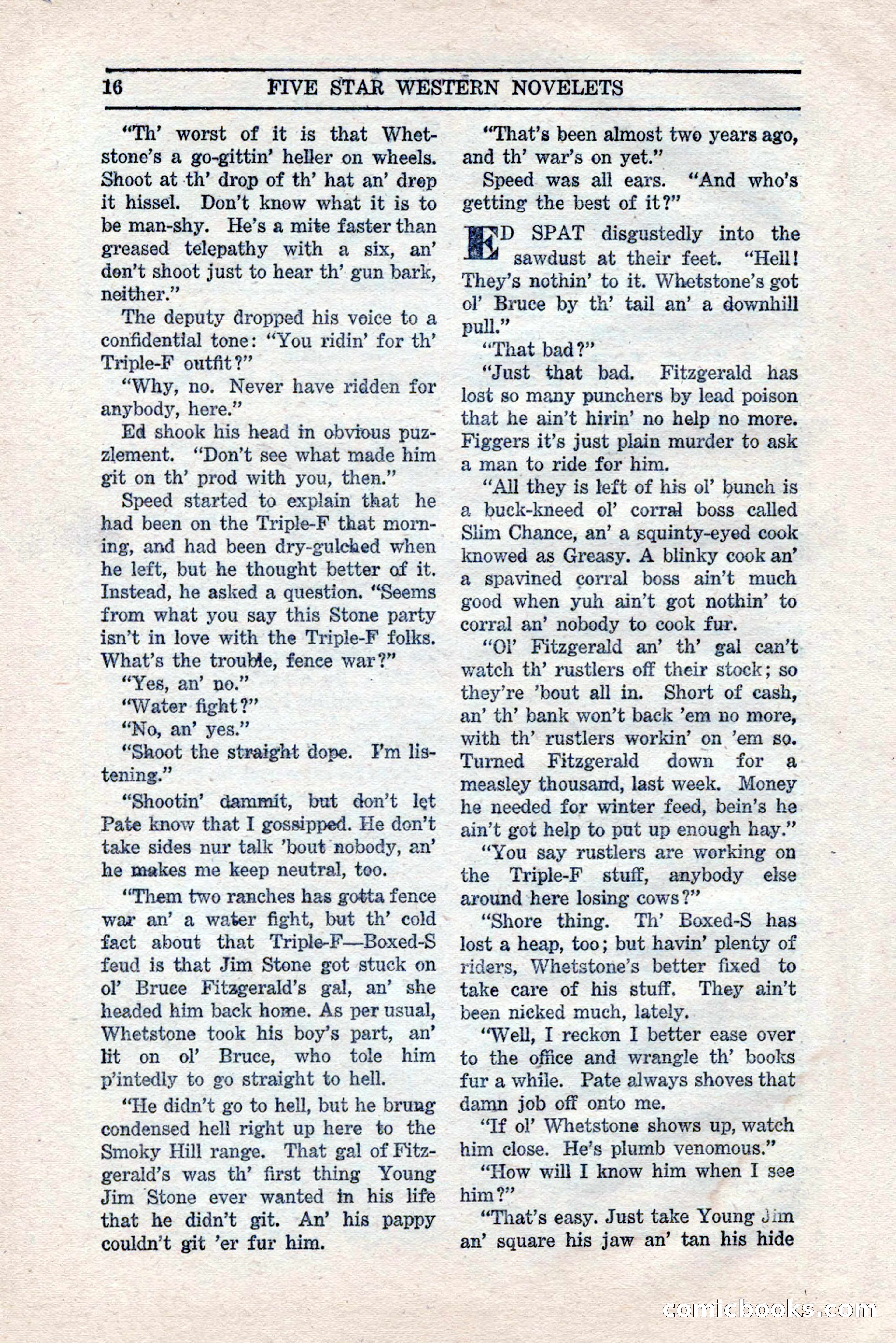 Five Star Western Novelets, September 1937 — page 18 of 116
