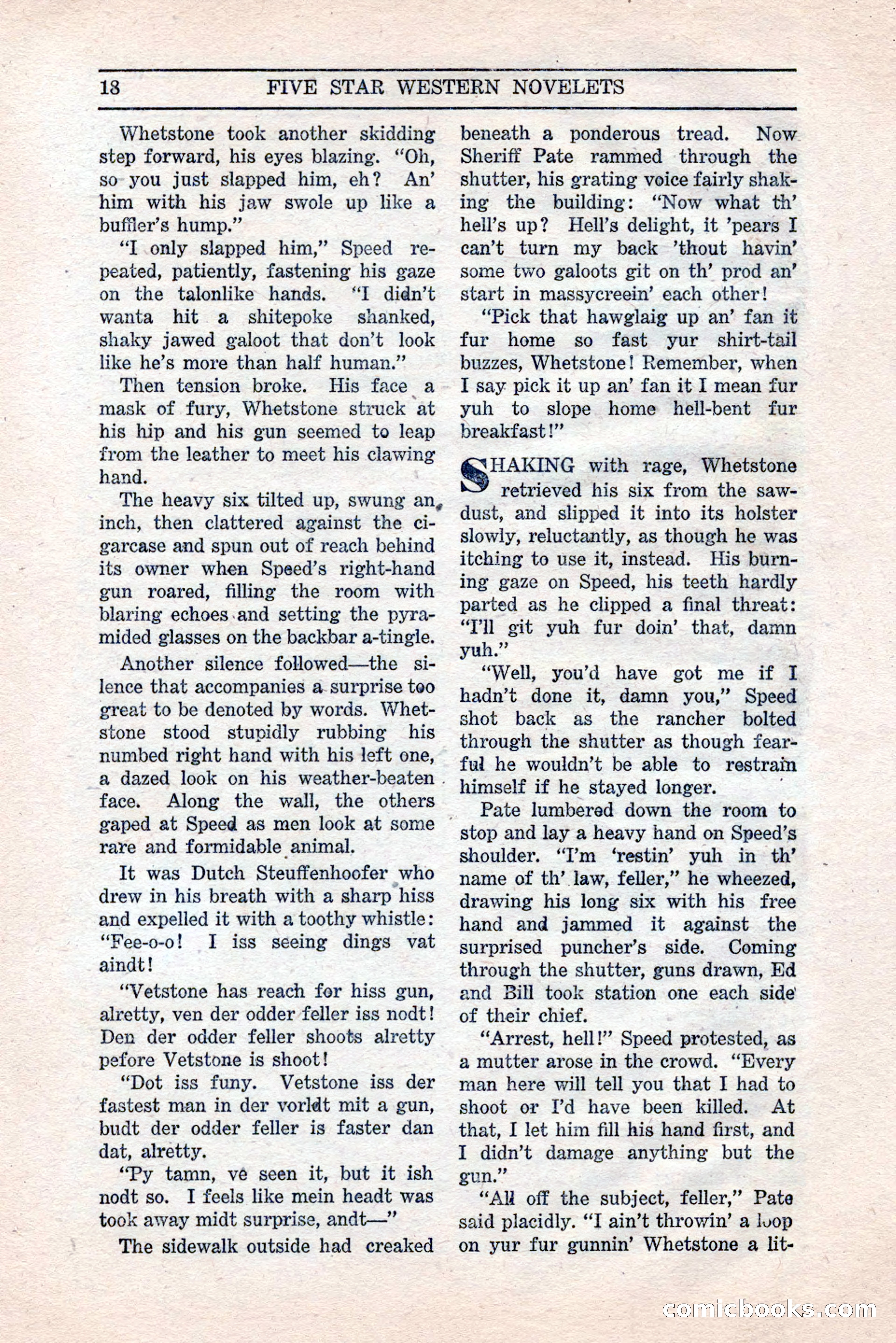 Five Star Western Novelets, September 1937 — page 20 of 116