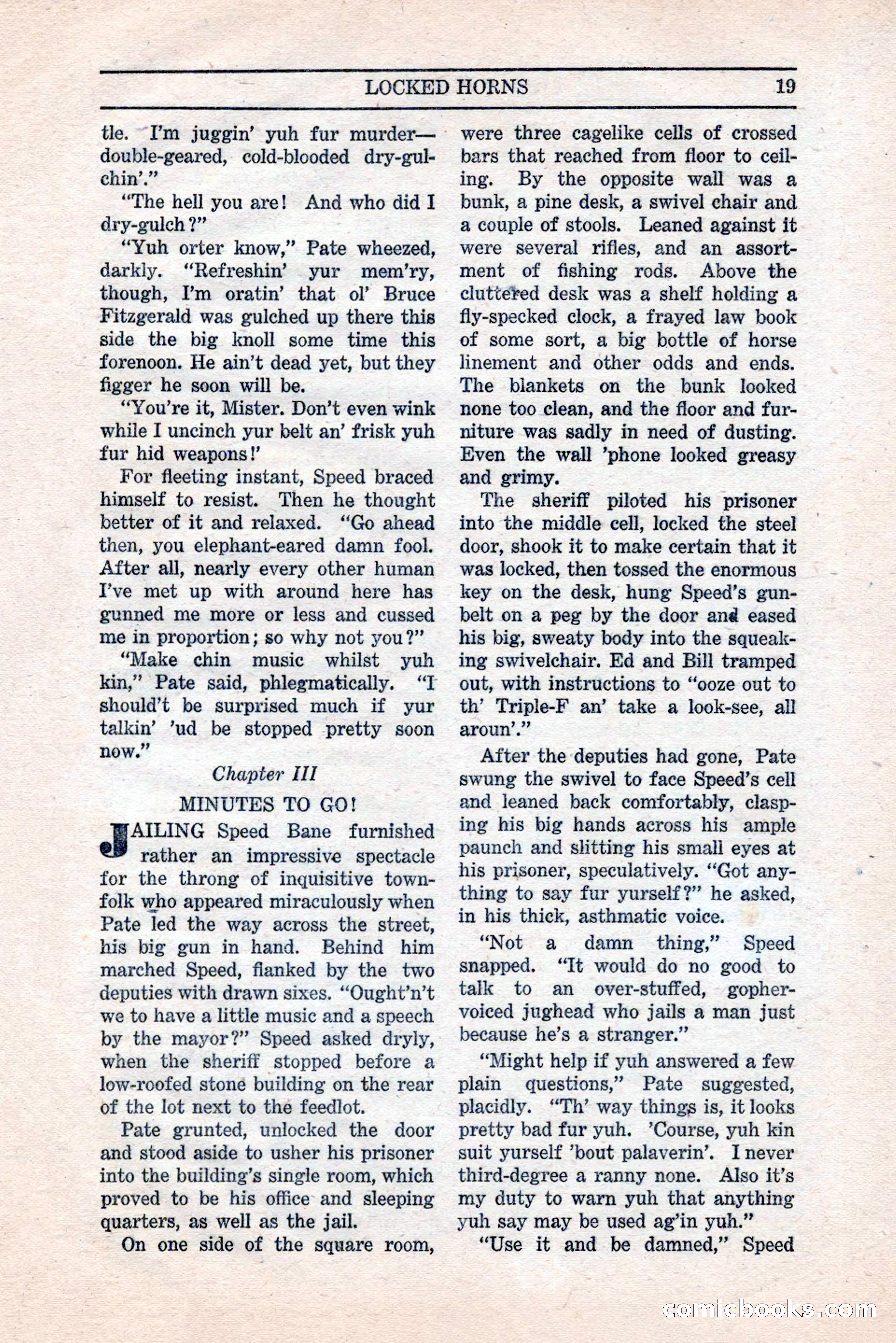 Five Star Western Novelets, September 1937 — page 21 of 116