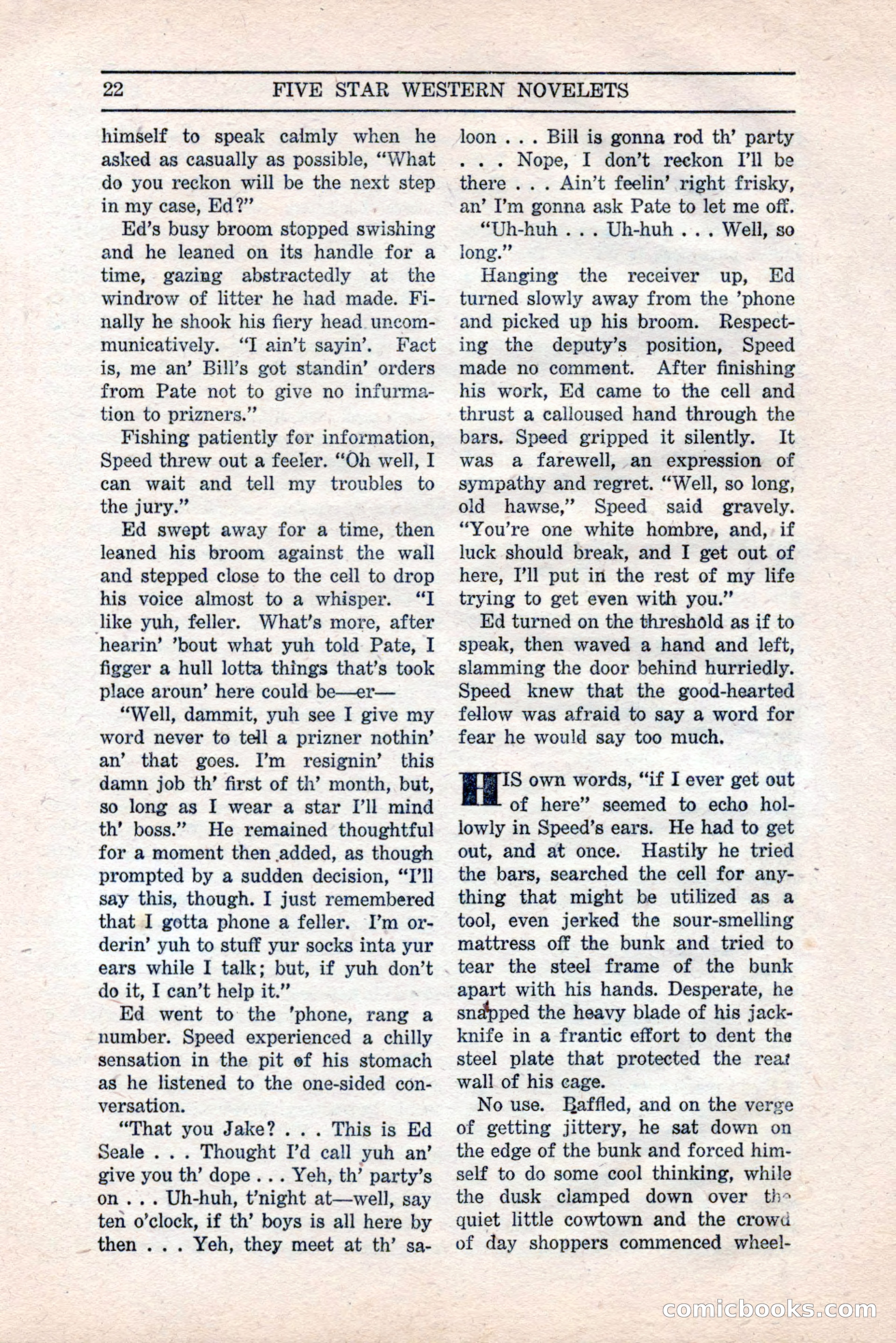 Five Star Western Novelets, September 1937 — page 24 of 116