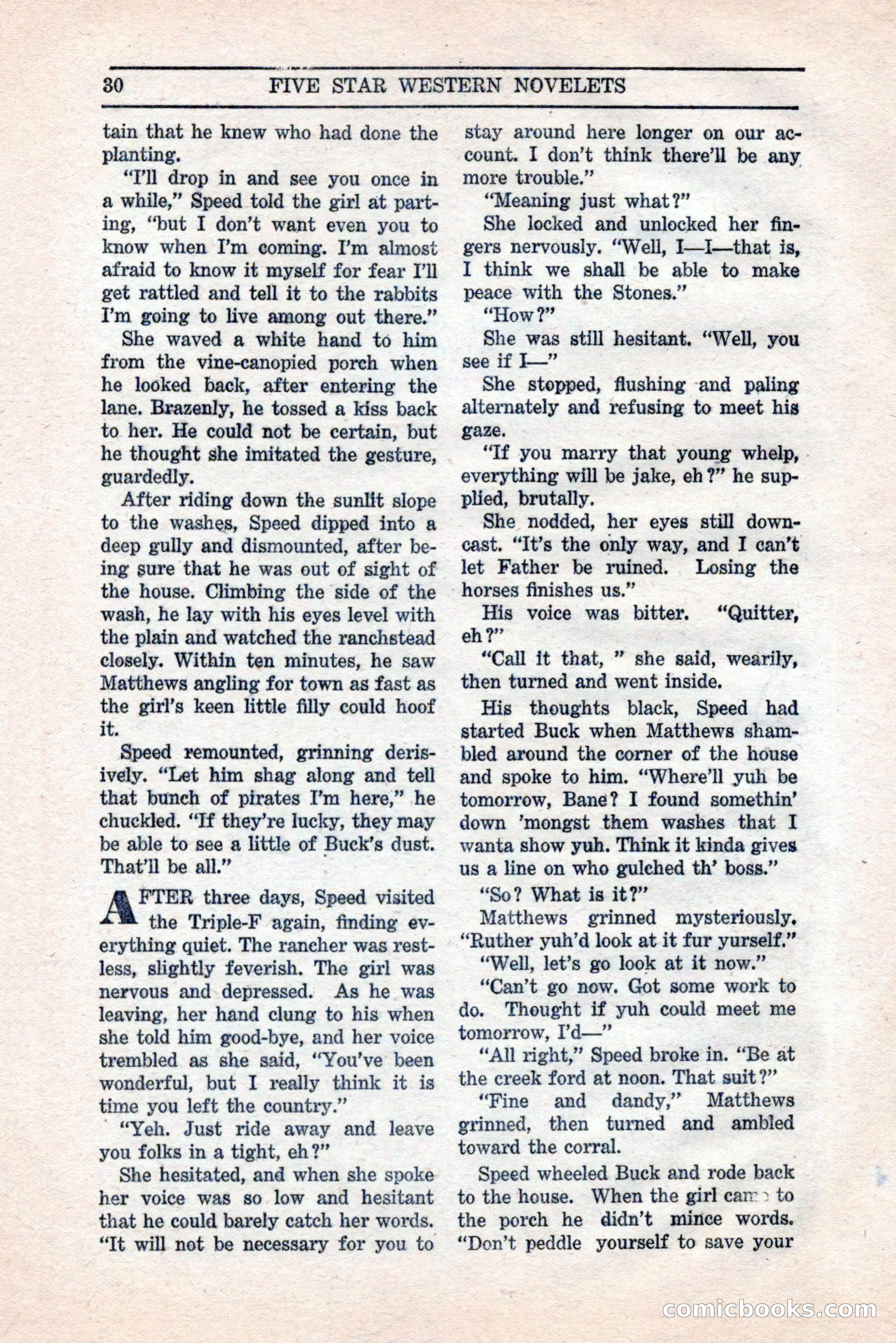 Five Star Western Novelets, September 1937 — page 32 of 116